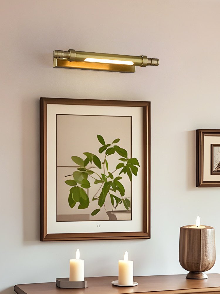 Orion Brass Wall Light, Hardwired Wall Sconce, detail 8