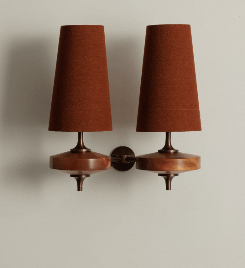Orlan Twin Shade Wall Light, Hardwired Wall Sconce, detail 26