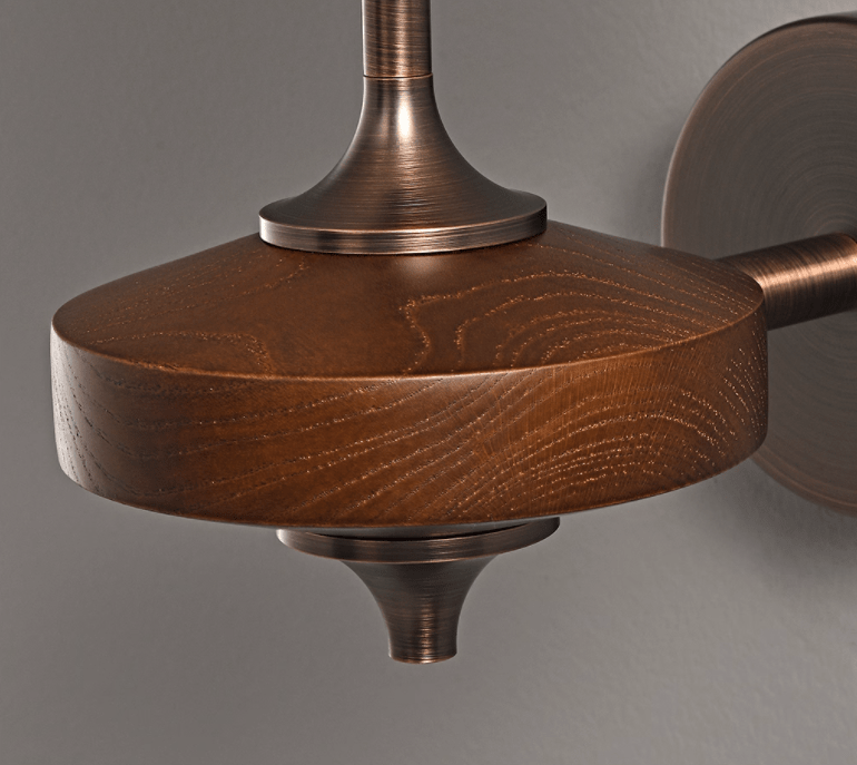 Orlan Twin Shade Wall Light, Hardwired Wall Sconce, detail 13