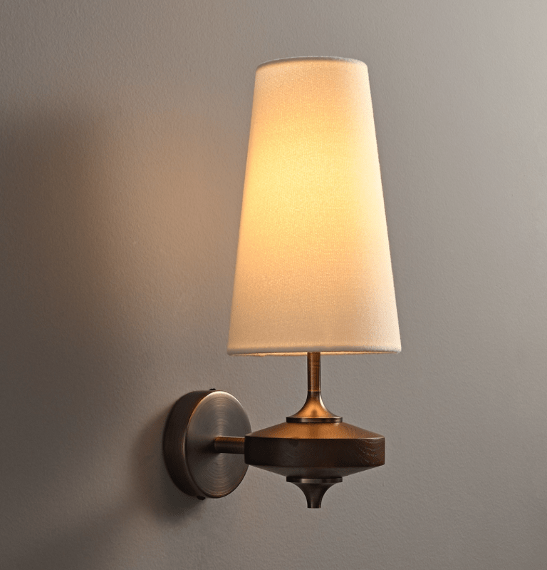 Orlan Twin Shade Wall Light, Hardwired Wall Sconce, detail 14