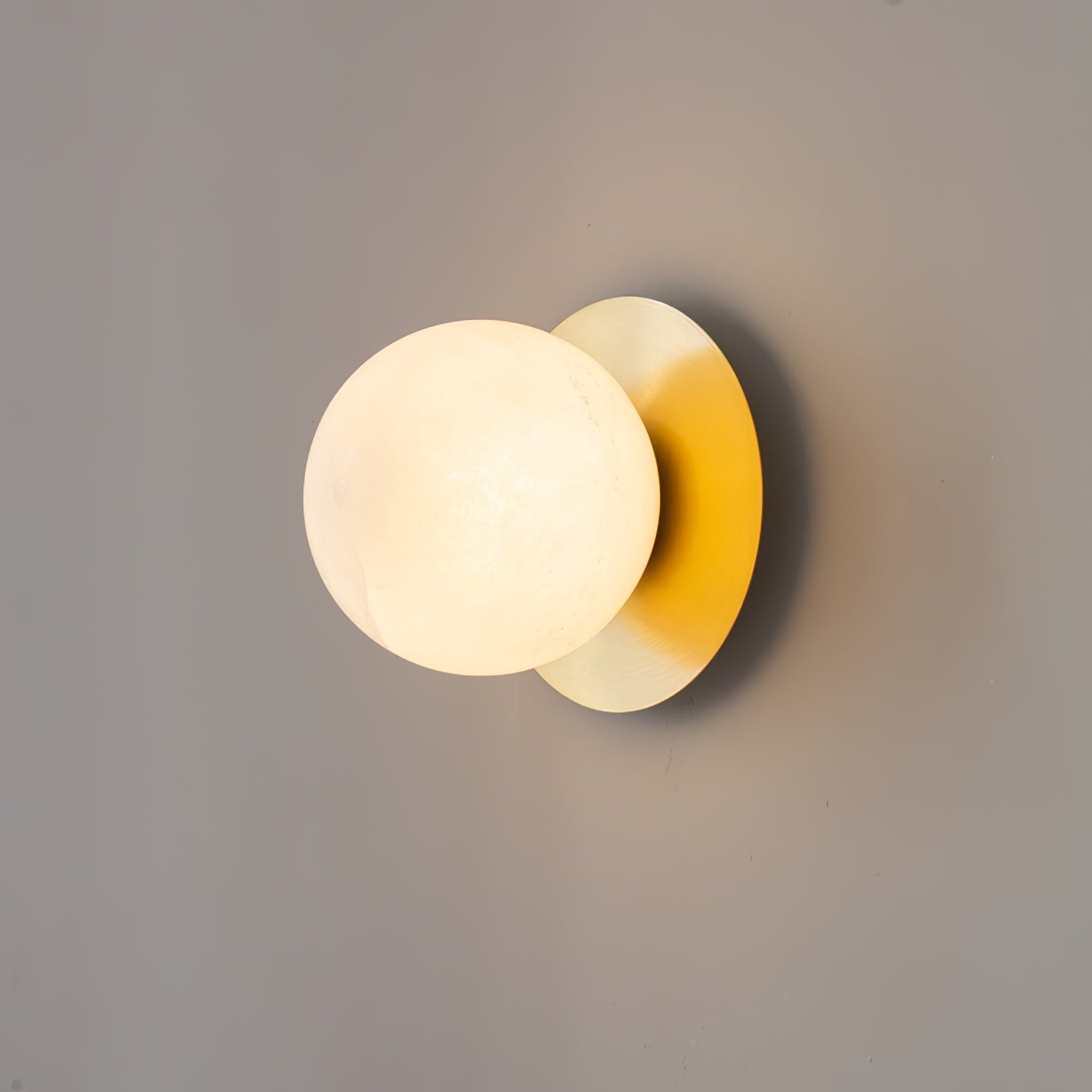 Orrila Dawn Alabaster Wall Light, Hardwired Wall Sconce, detail 13