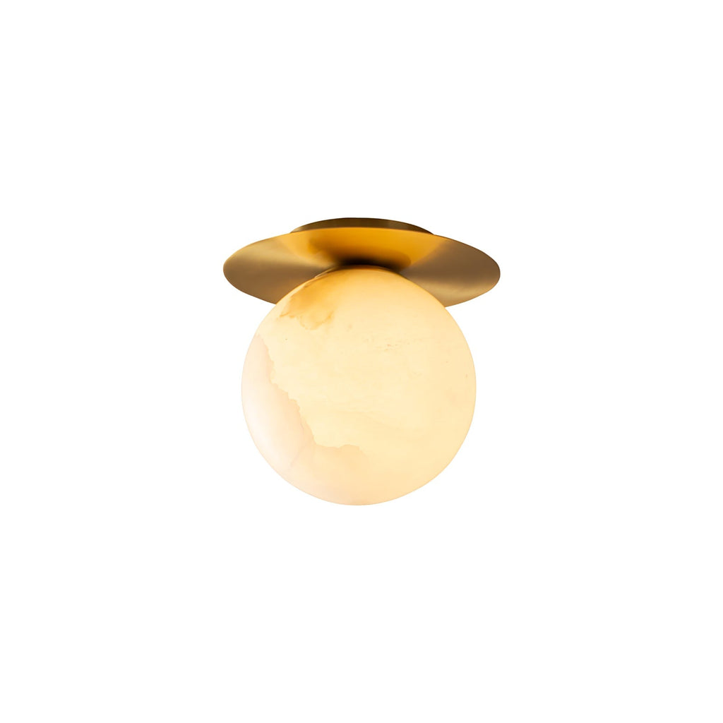 Orrila Dawn Alabaster Wall Light, Hardwired Wall Sconce, detail 15