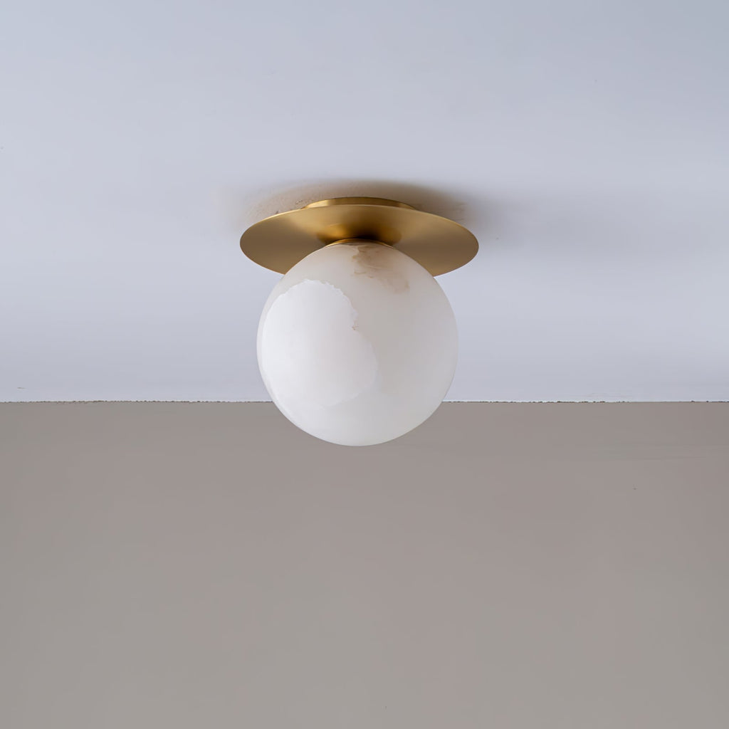 Orrila Dawn Alabaster Wall Light, Hardwired Wall Sconce, detail 16