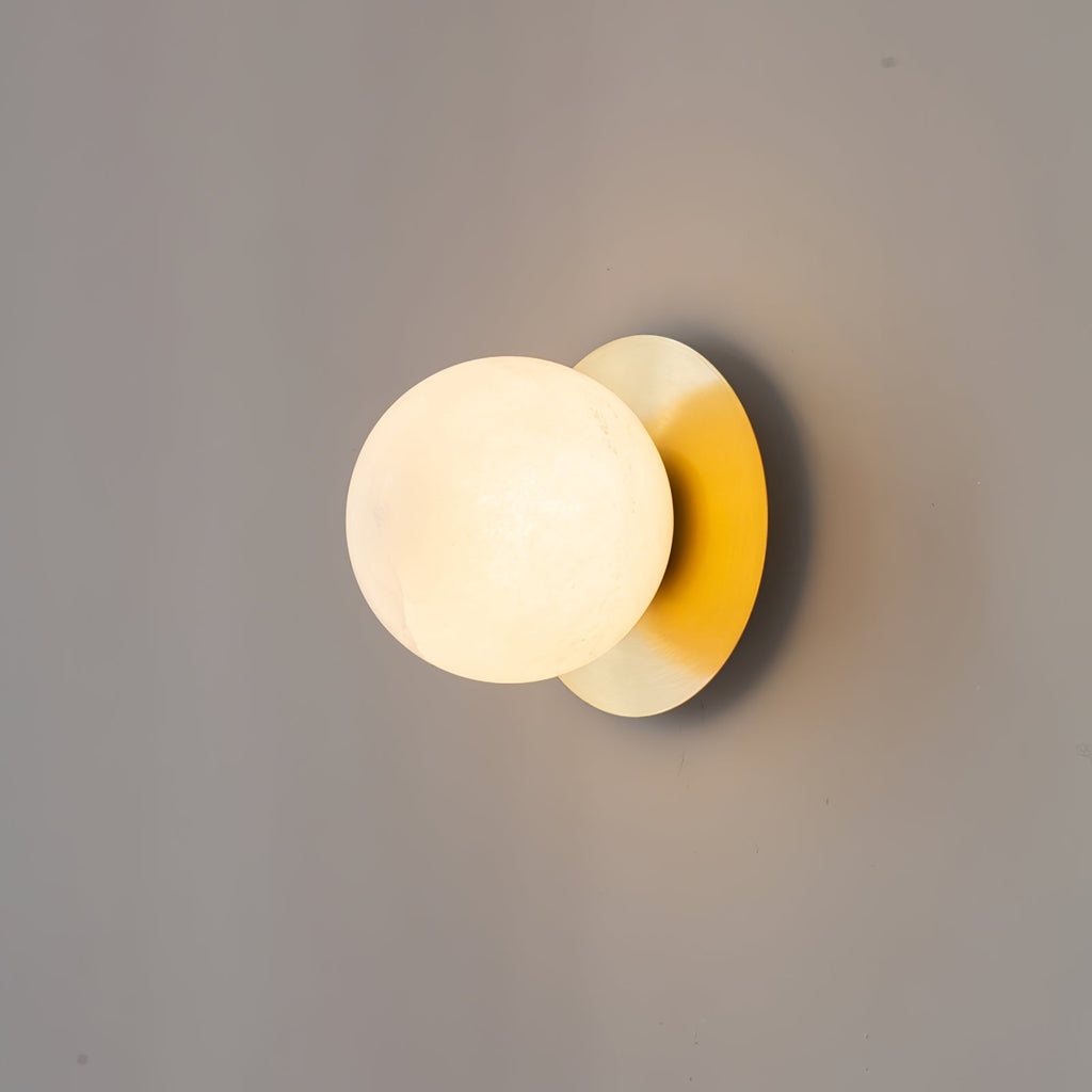 Orrila Dawn Alabaster Wall Light, Hardwired Wall Sconce, detail 11