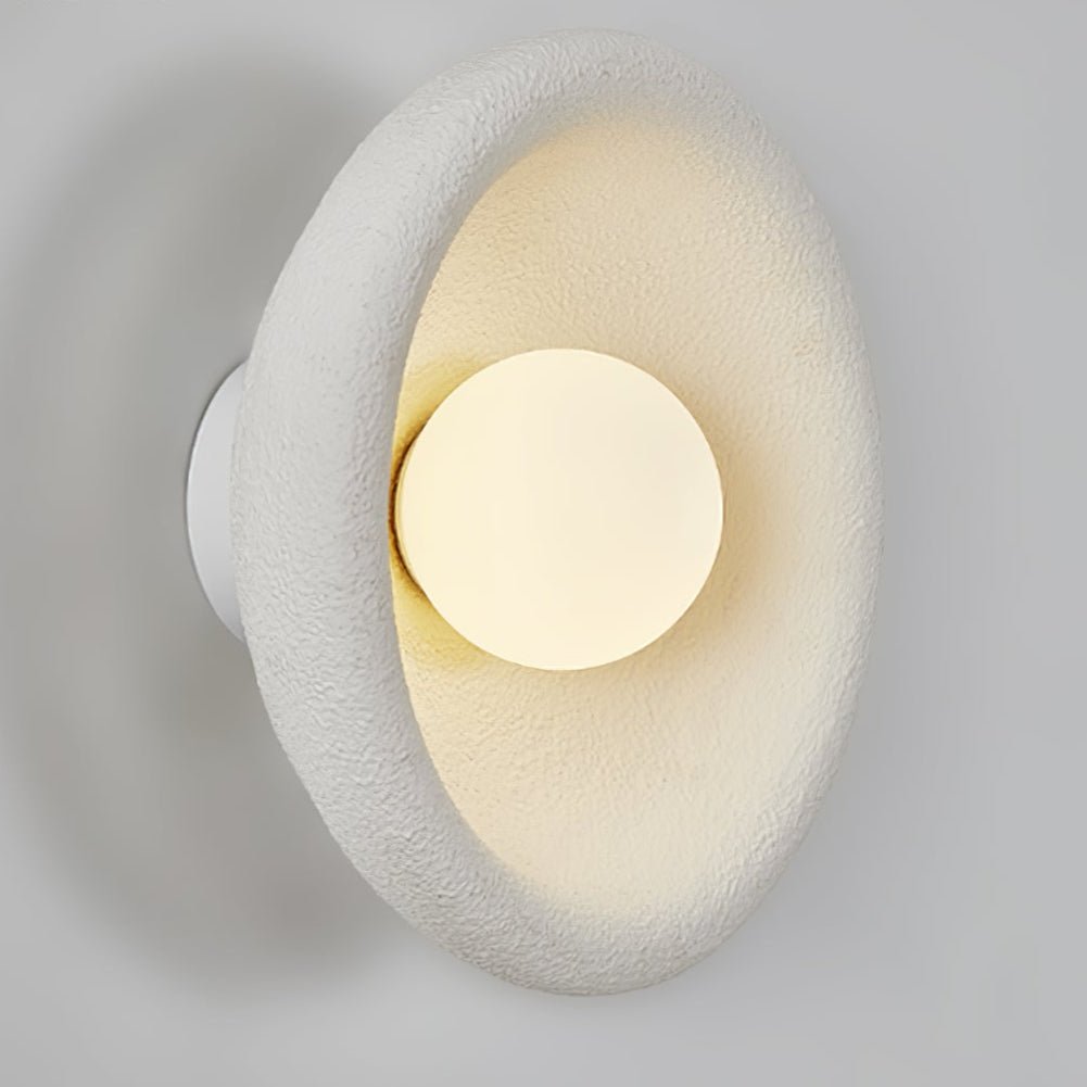 Orrin Halo Wall Light, Hardwired Wall Sconce, High density polystyrene, Dia 30cm x H 16cm
