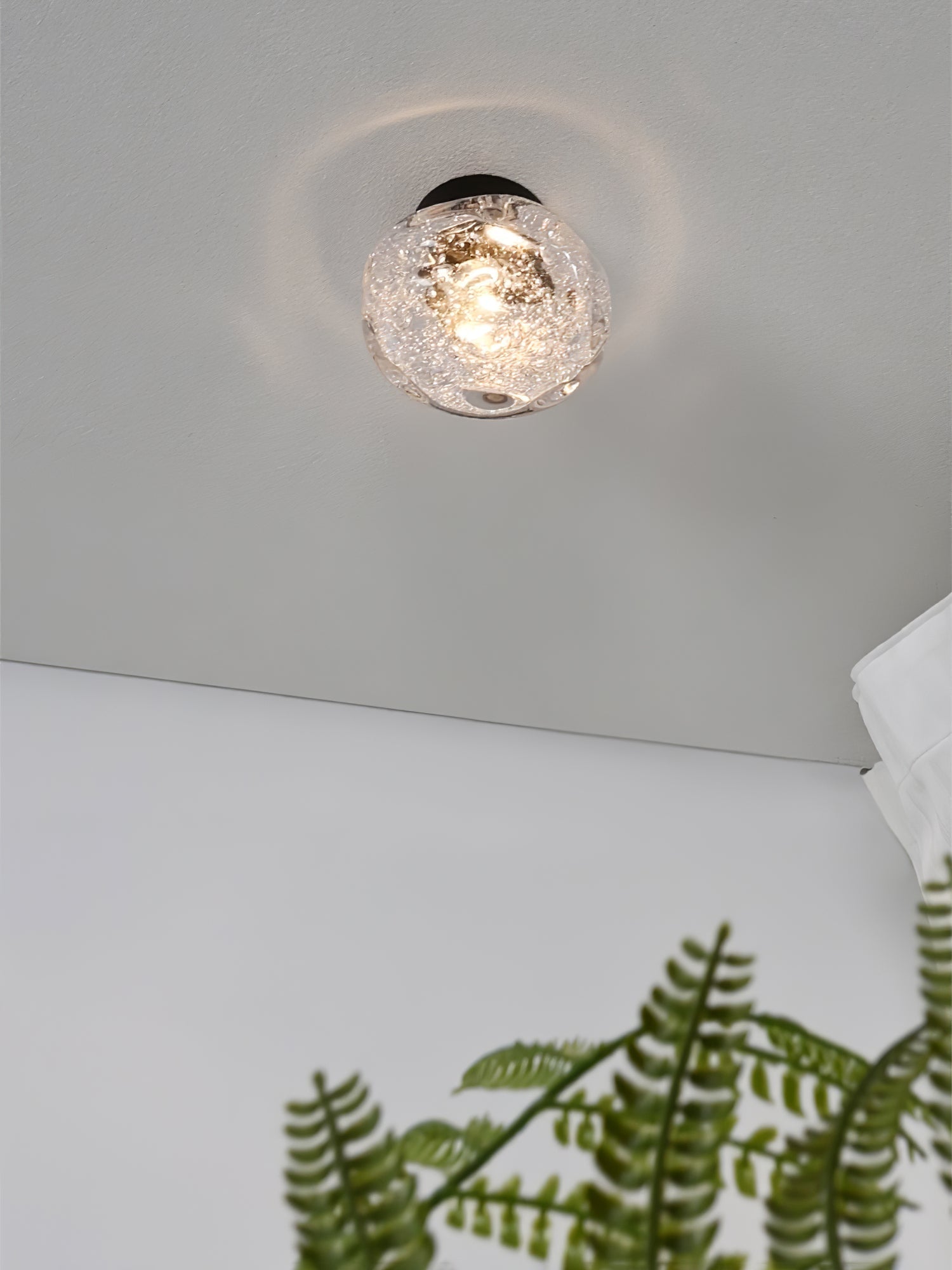 Orrin Molten Glass Wall Light, Hardwired Wall Sconce, detail 5