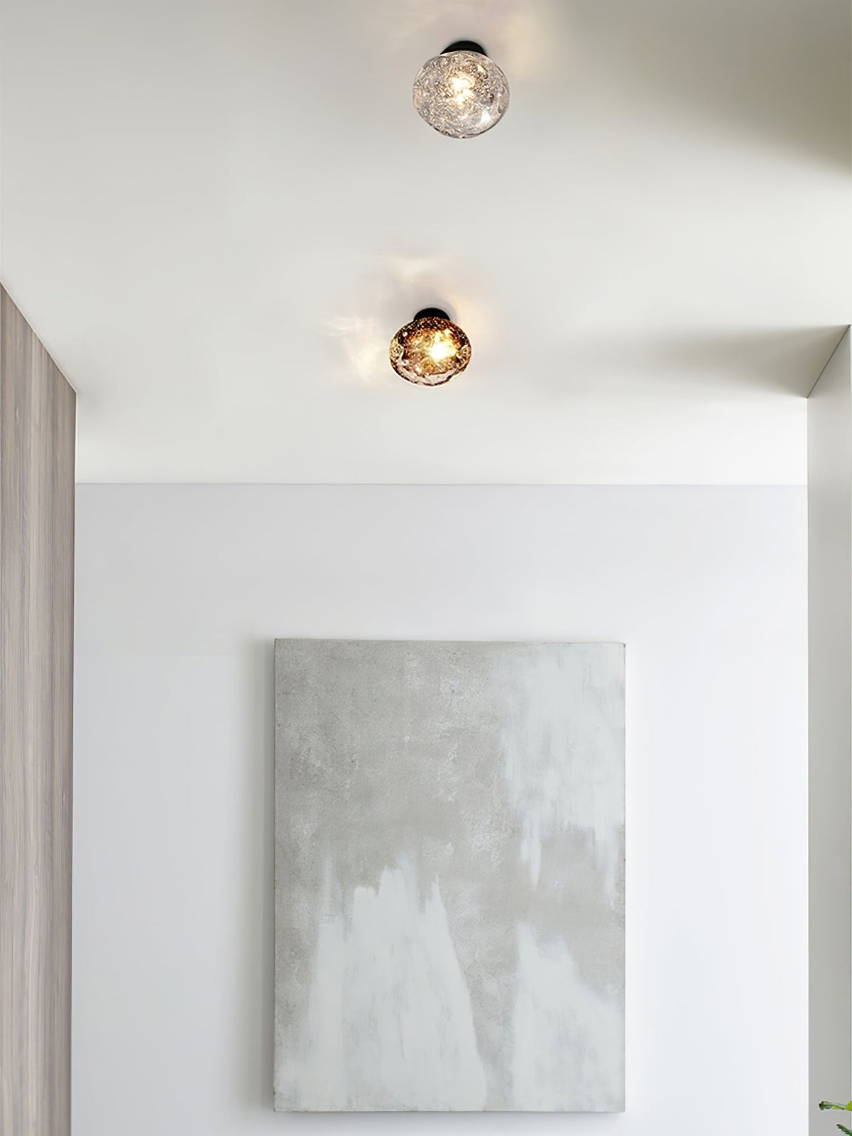 Orrin Molten Glass Wall Light, Hardwired Wall Sconce, detail 4