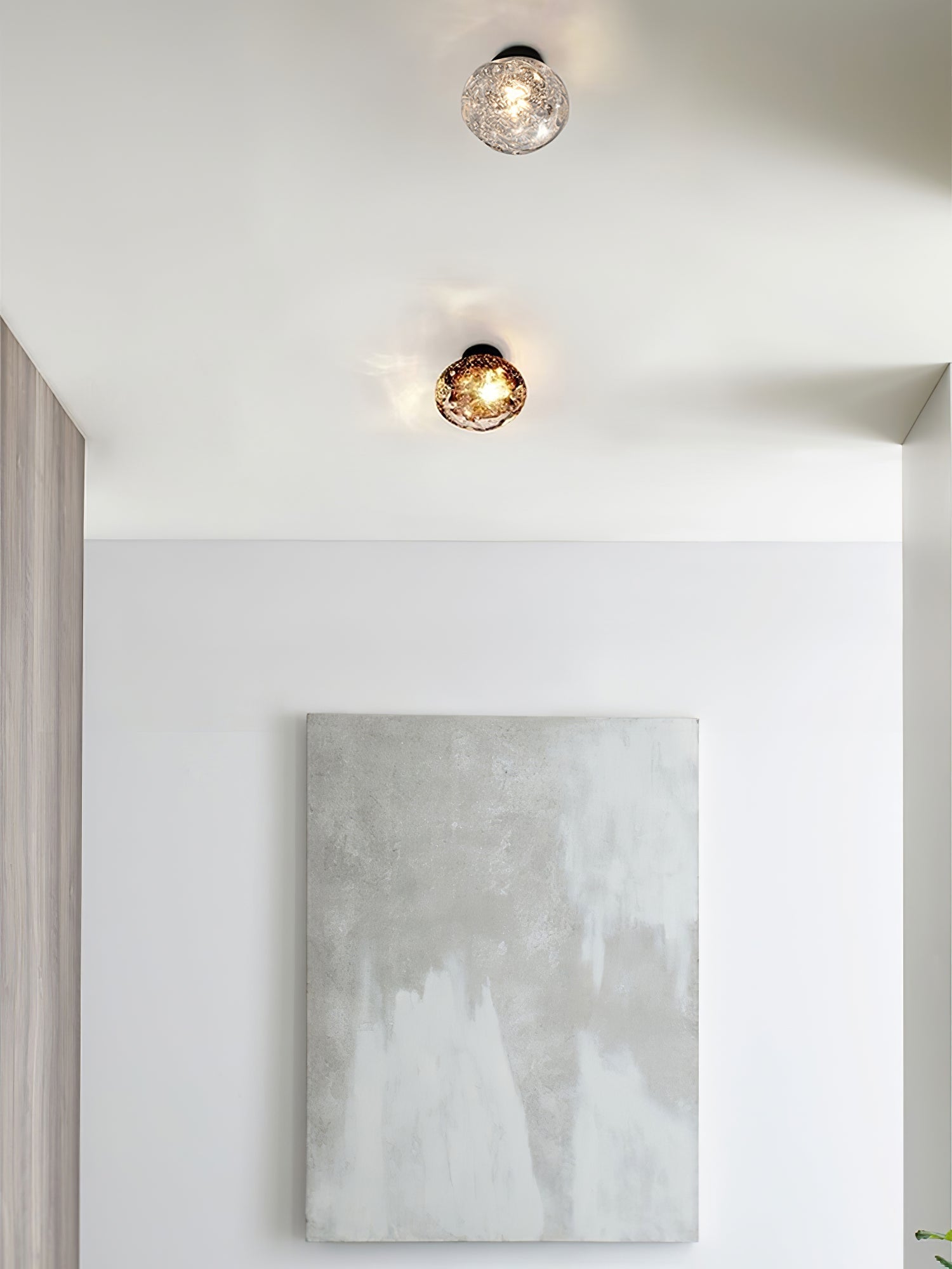 Orrin Molten Glass Wall Light, Hardwired Wall Sconce, detail 4