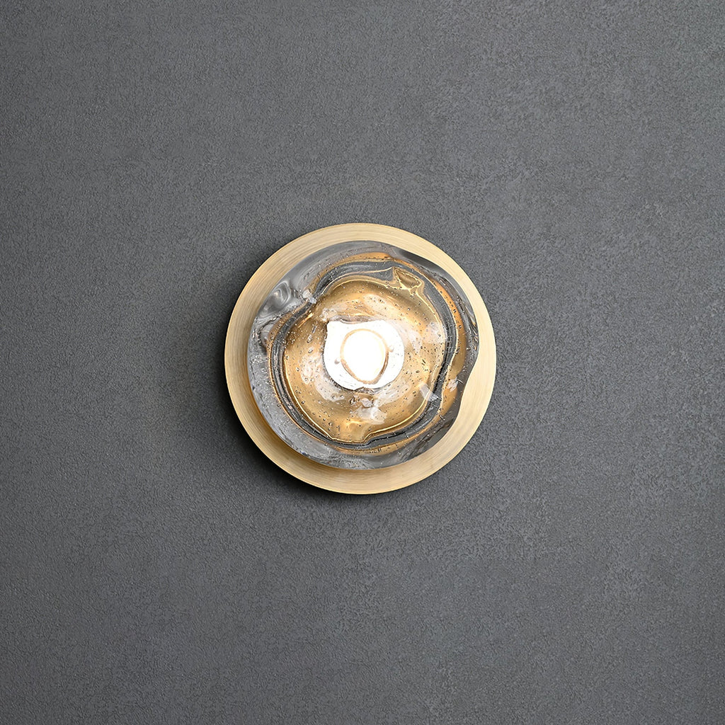 Orrin Molten Glass Wall Light, Hardwired Wall Sconce, detail 11