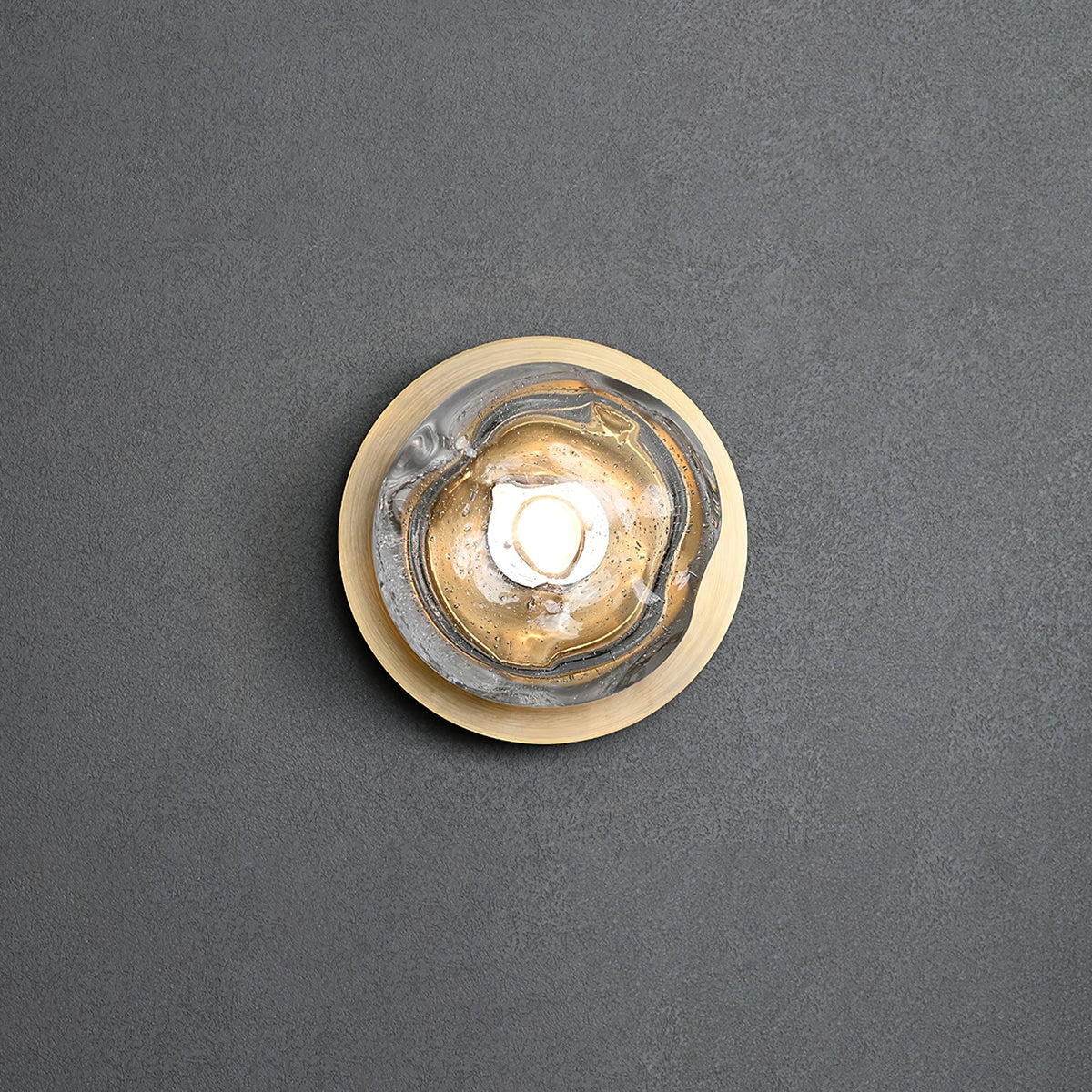 Orrin Molten Glass Wall Light, Hardwired Wall Sconce, detail 11