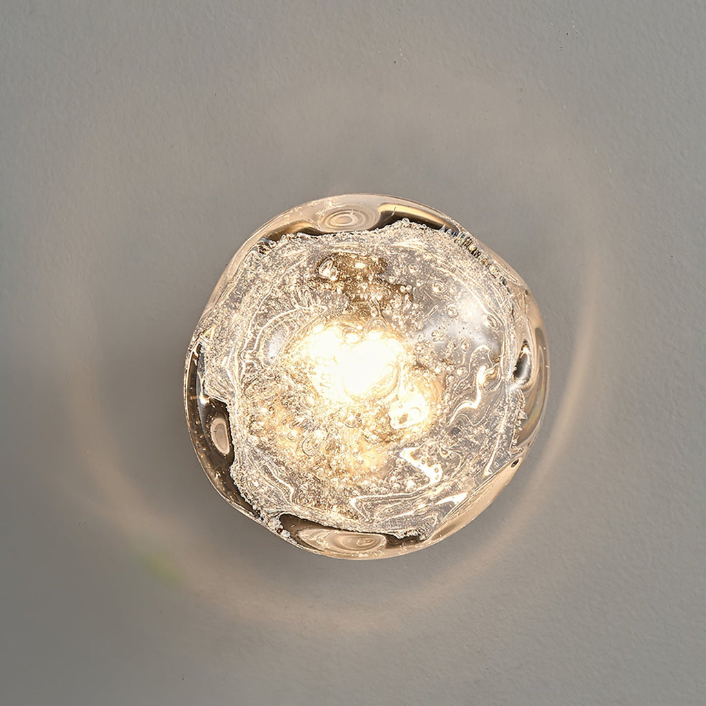 Orrin Molten Glass Wall Light, Hardwired Wall Sconce, detail 8