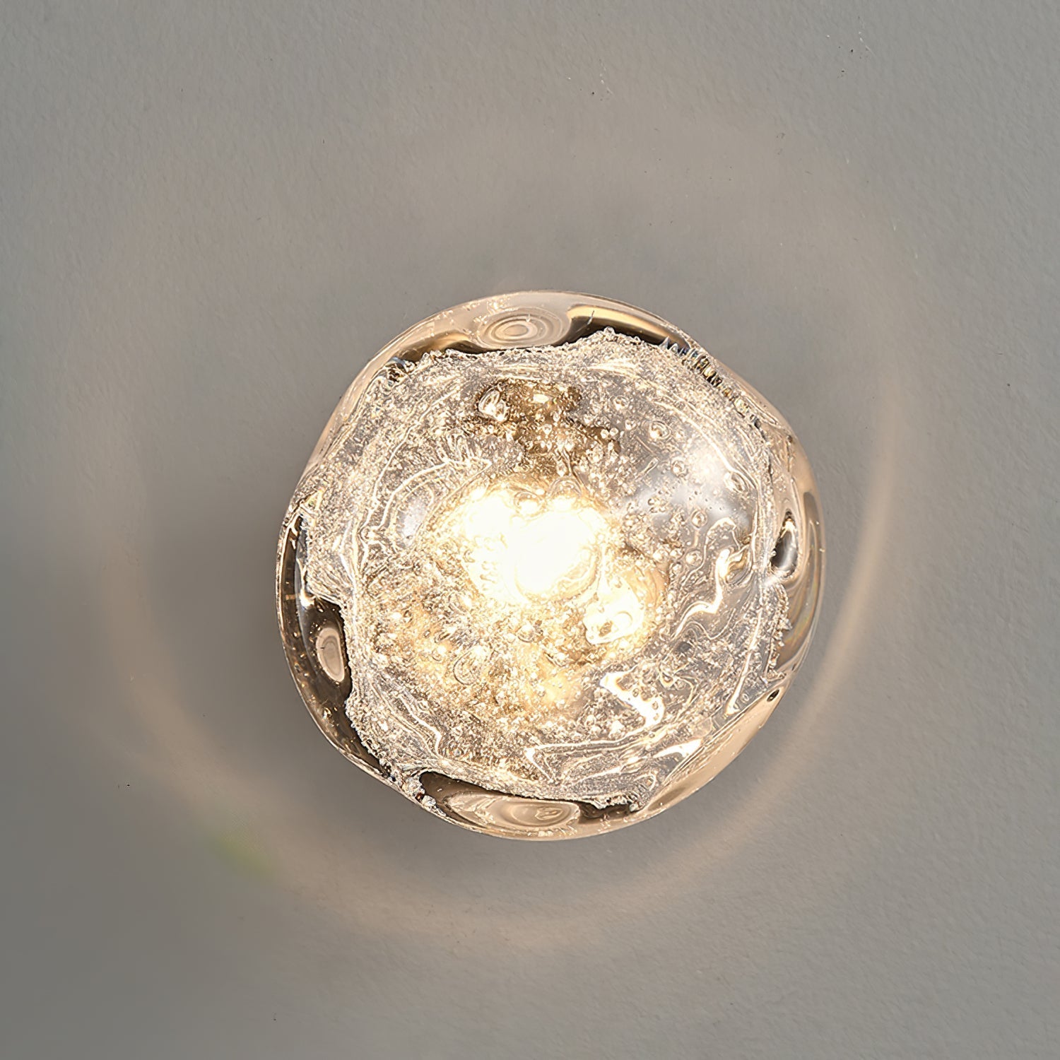 Orrin Molten Glass Wall Light, Hardwired Wall Sconce, detail 8