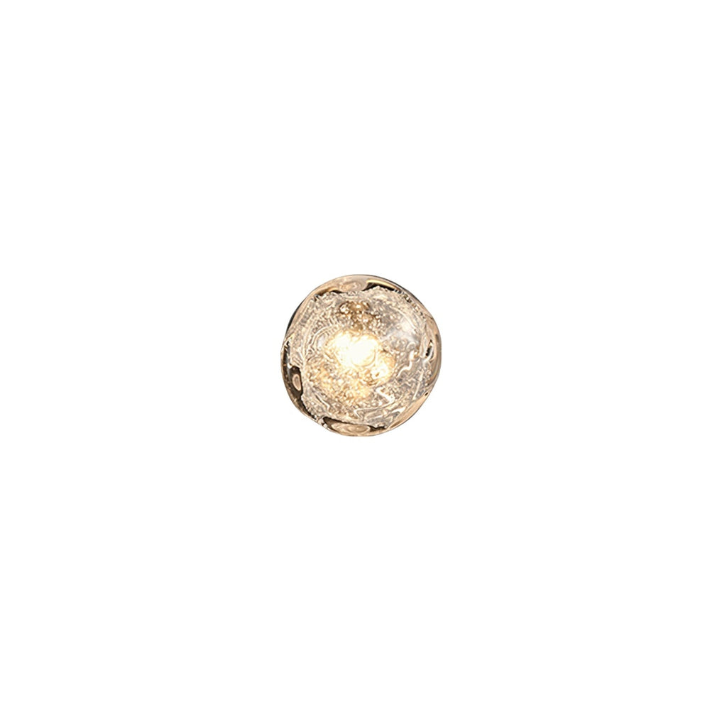Orrin Molten Glass Wall Light, Hardwired Wall Sconce, Metal, Model A Dia 14cm x H 10cm