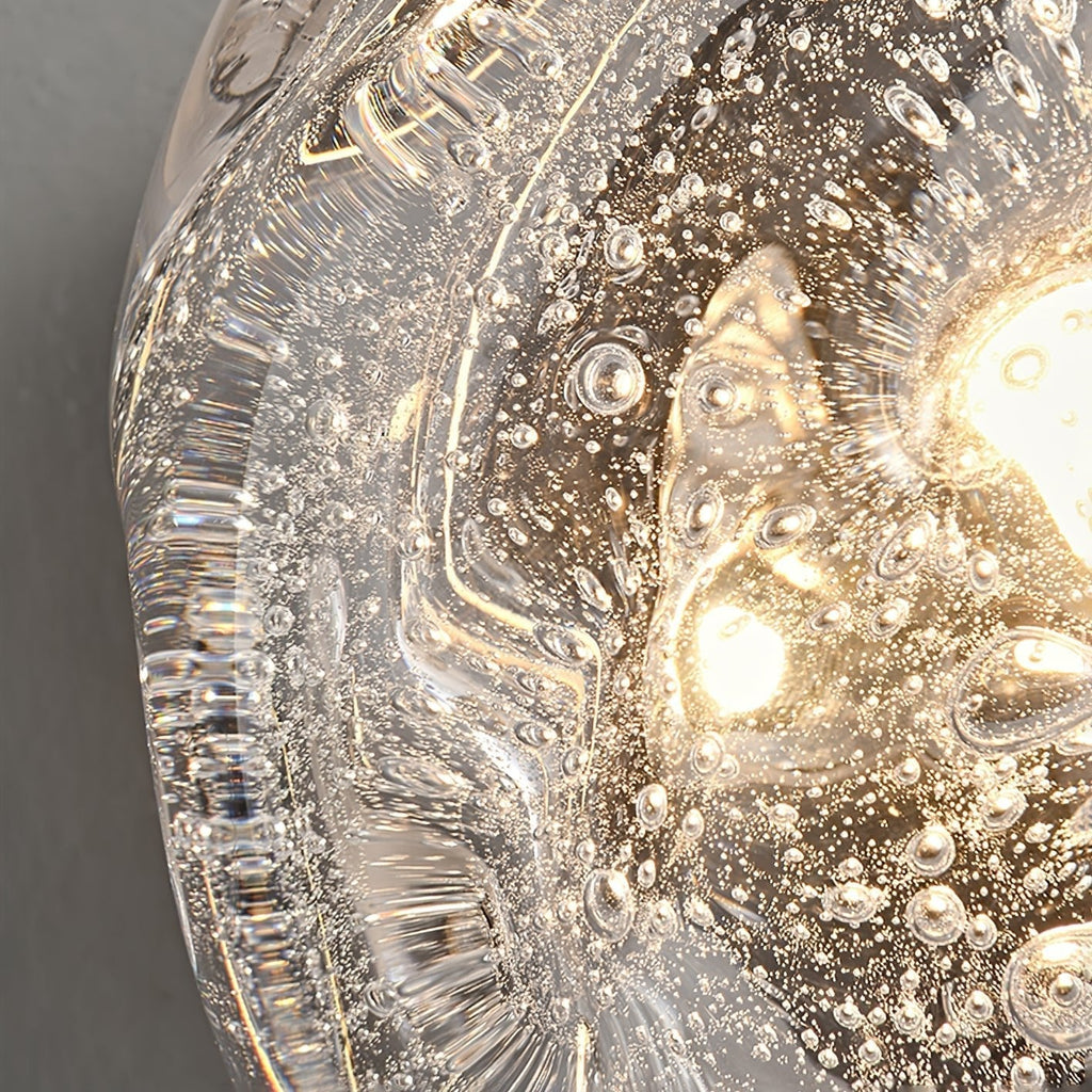 Orrin Molten Glass Wall Light, Hardwired Wall Sconce, detail 6