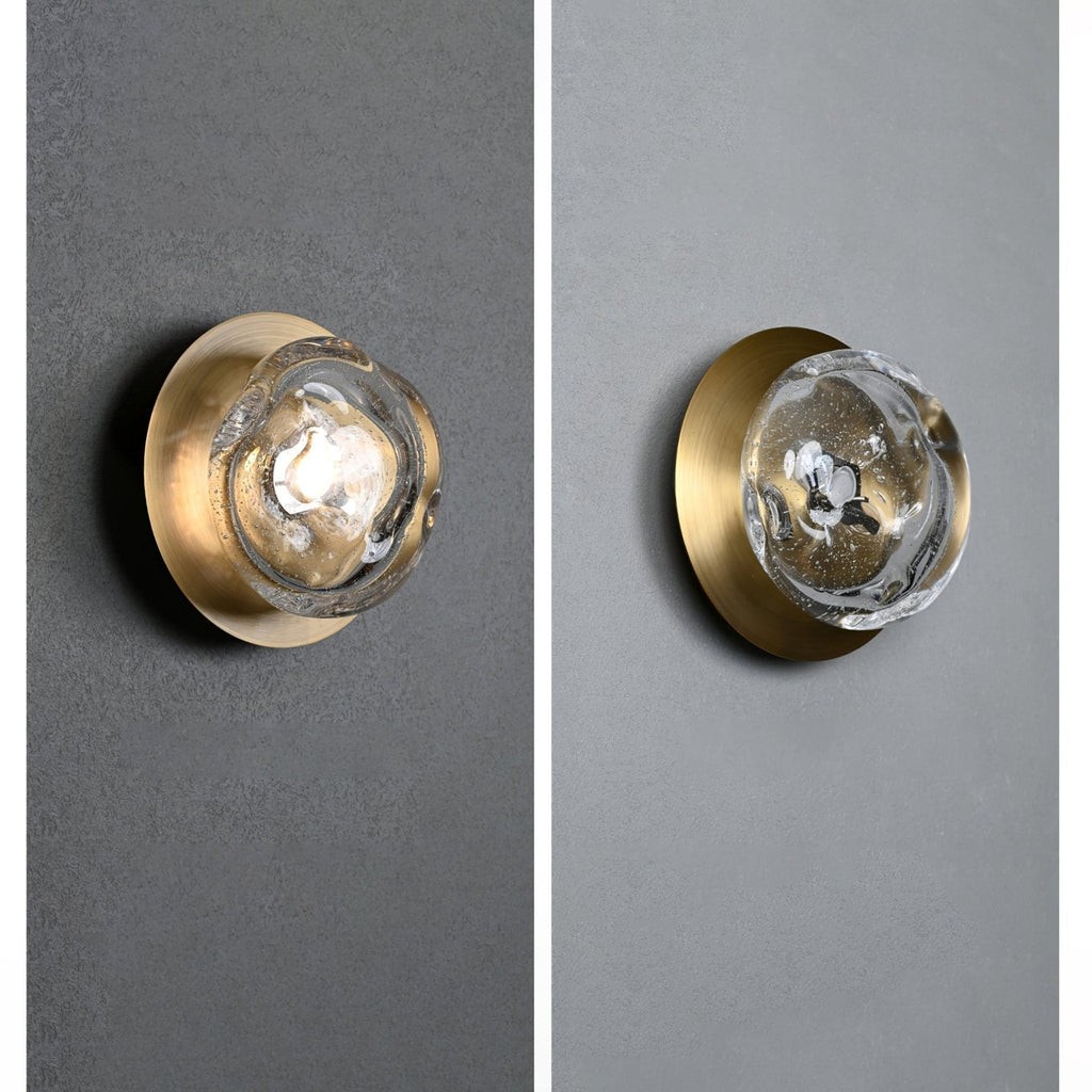Orrin Molten Glass Wall Light, Hardwired Wall Sconce, detail 14