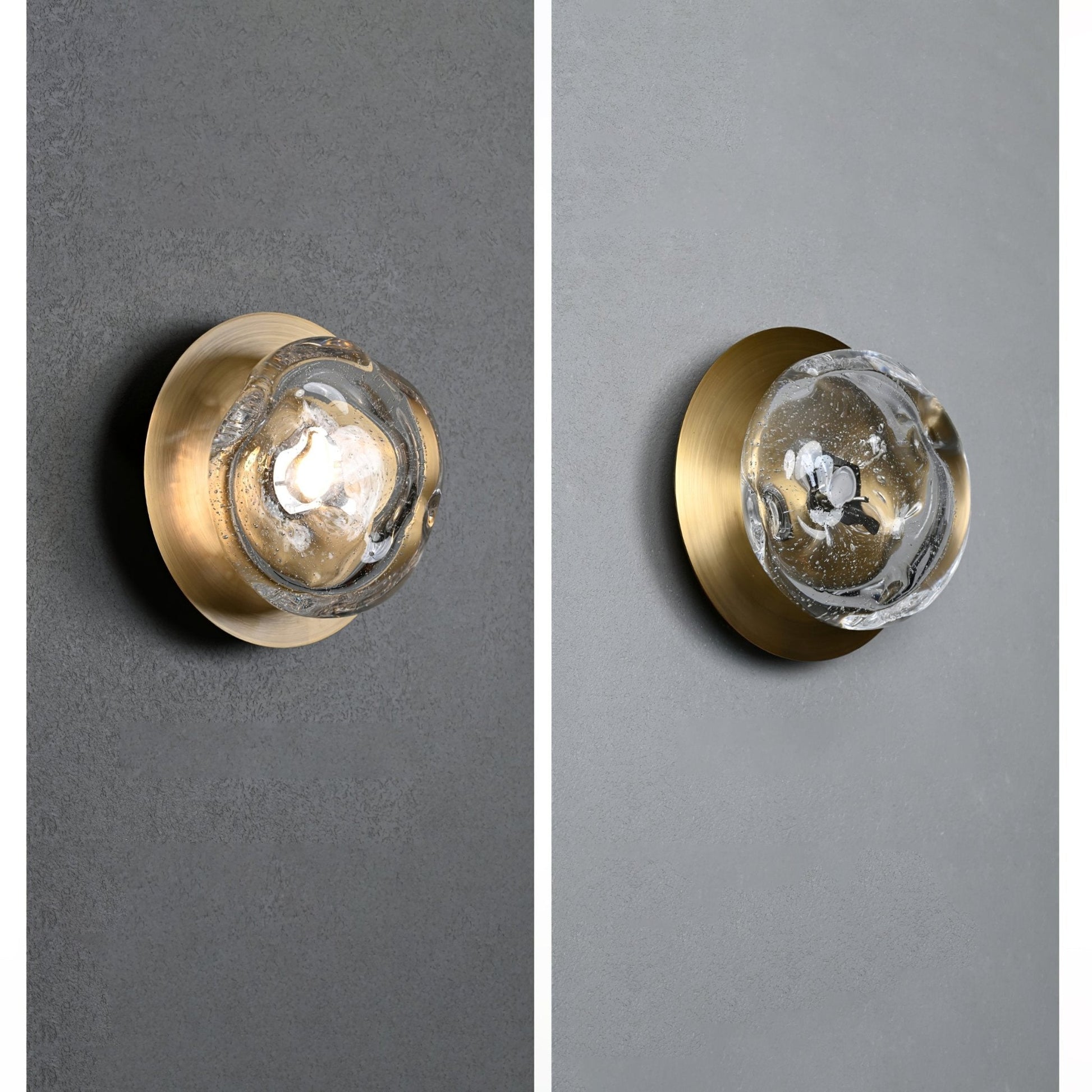 Orrin Molten Glass Wall Light, Hardwired Wall Sconce, detail 14