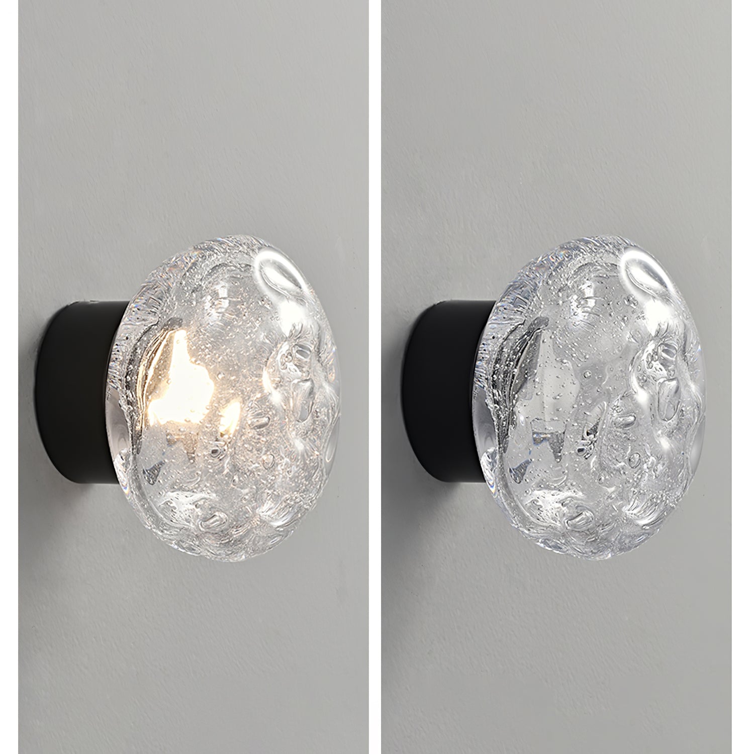 Orrin Molten Glass Wall Light, Hardwired Wall Sconce, detail 20
