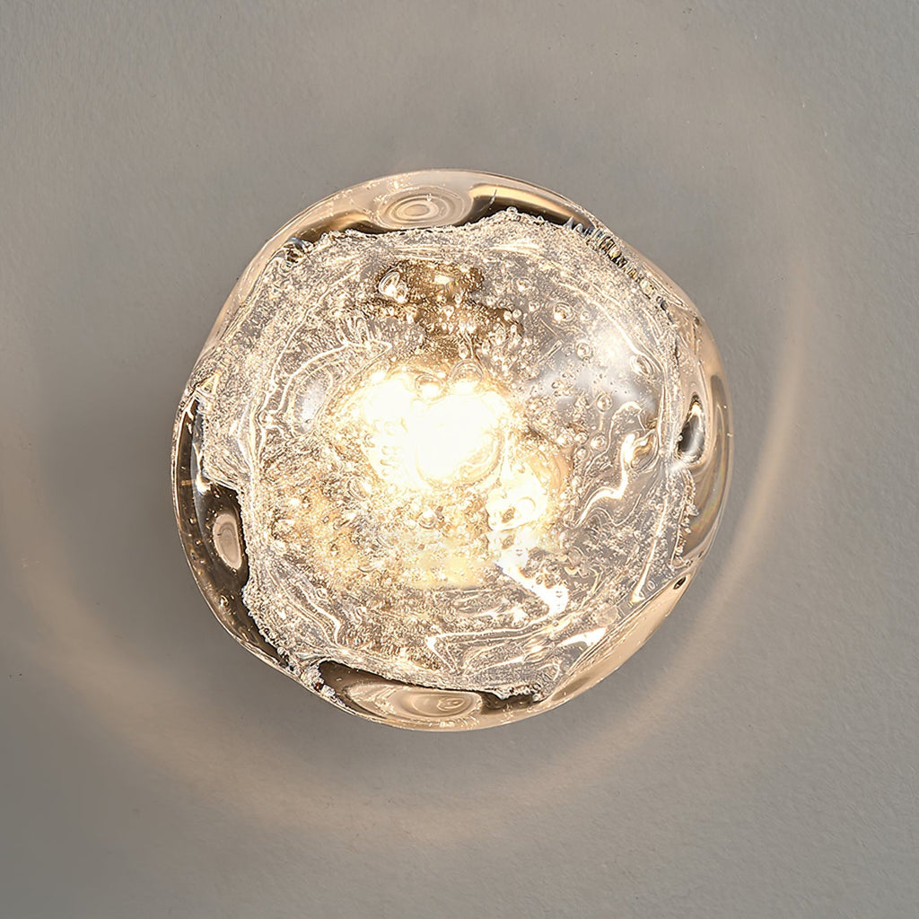 Orrin Molten Glass Wall Light, Hardwired Wall Sconce, detail 7