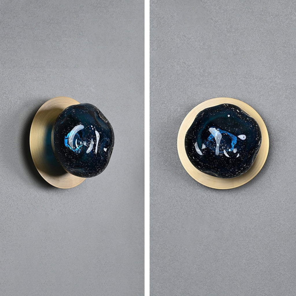 Orrin Molten Glass Wall Light, Hardwired Wall Sconce, detail 15