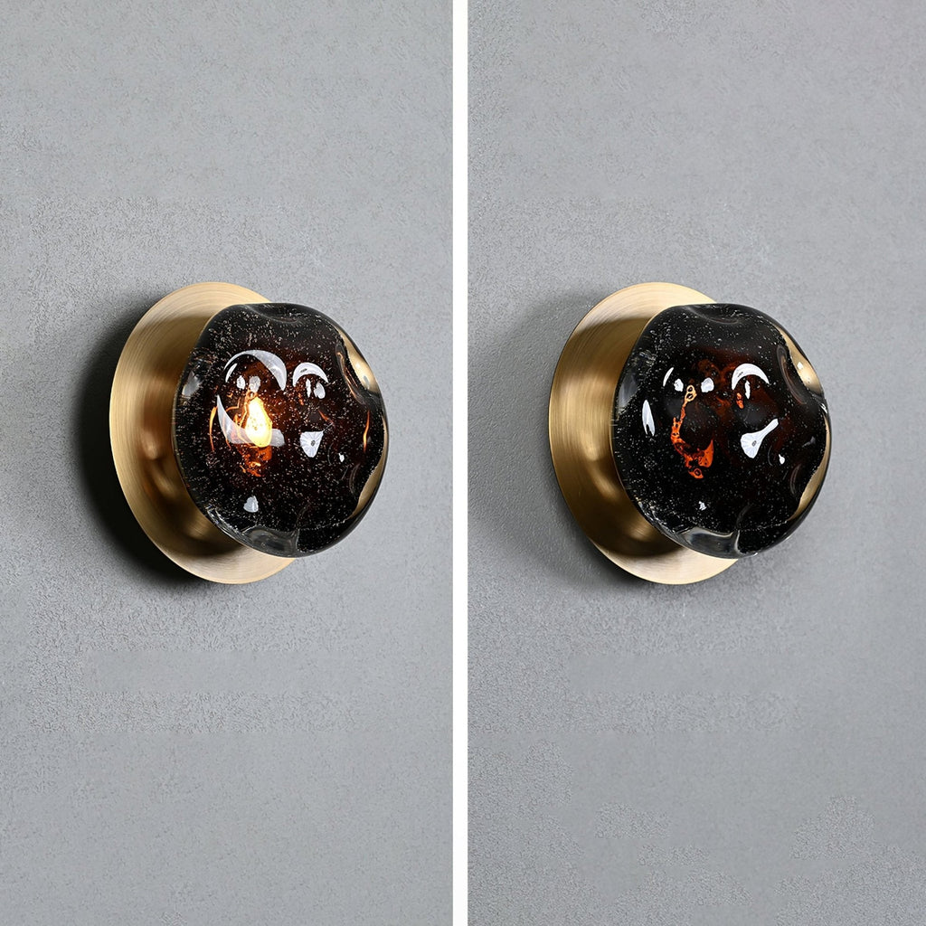 Orrin Molten Glass Wall Light, Hardwired Wall Sconce, detail 16