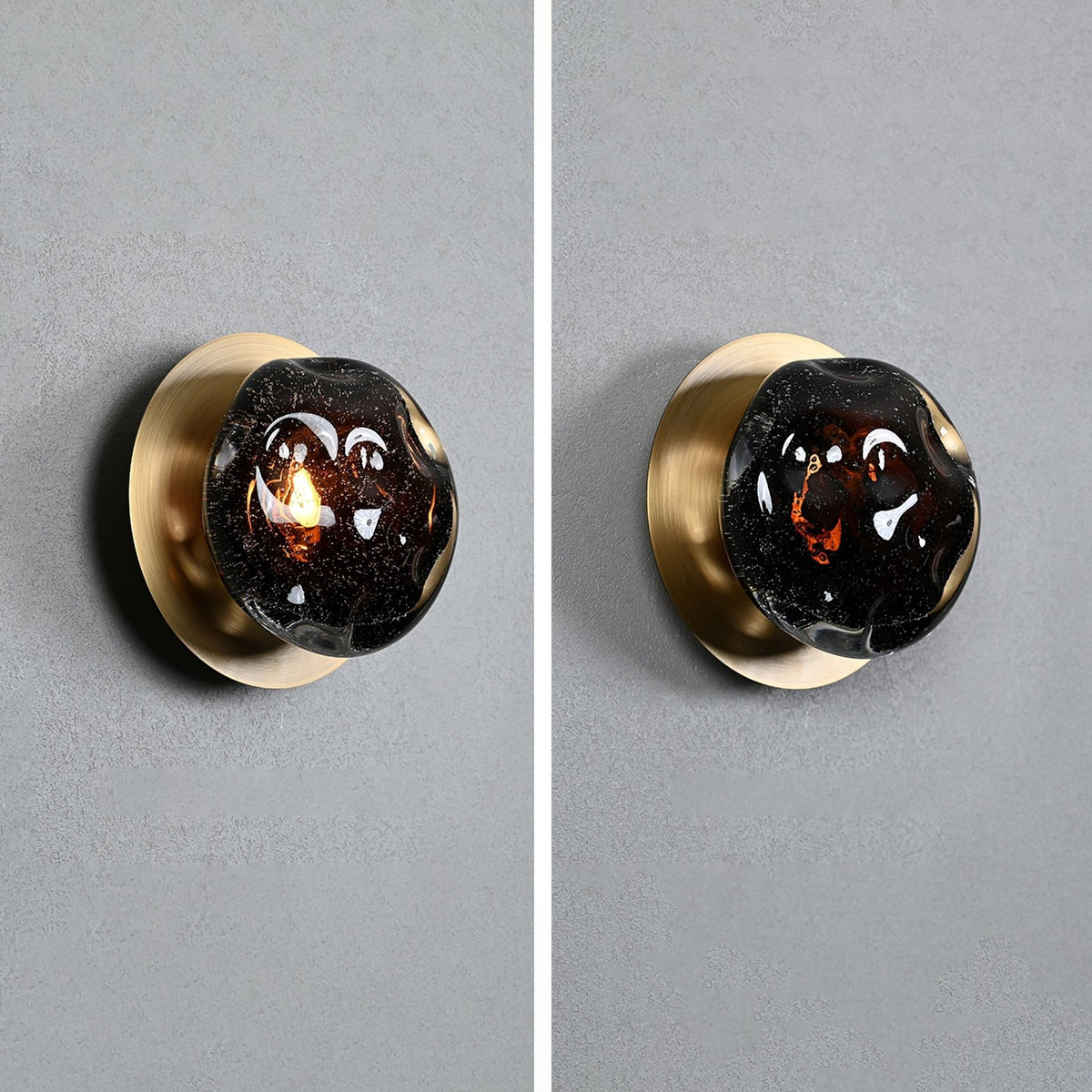 Orrin Molten Glass Wall Light, Hardwired Wall Sconce, detail 16