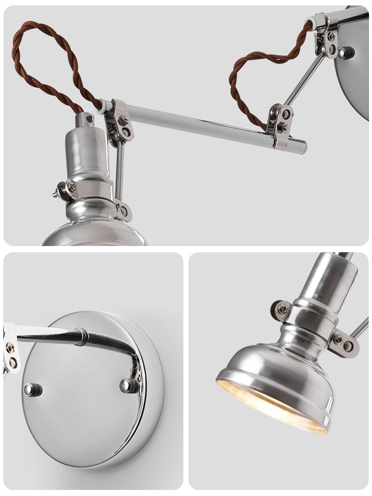 Otto Crane Wall Light, Hardwired Wall Sconce, detail 6