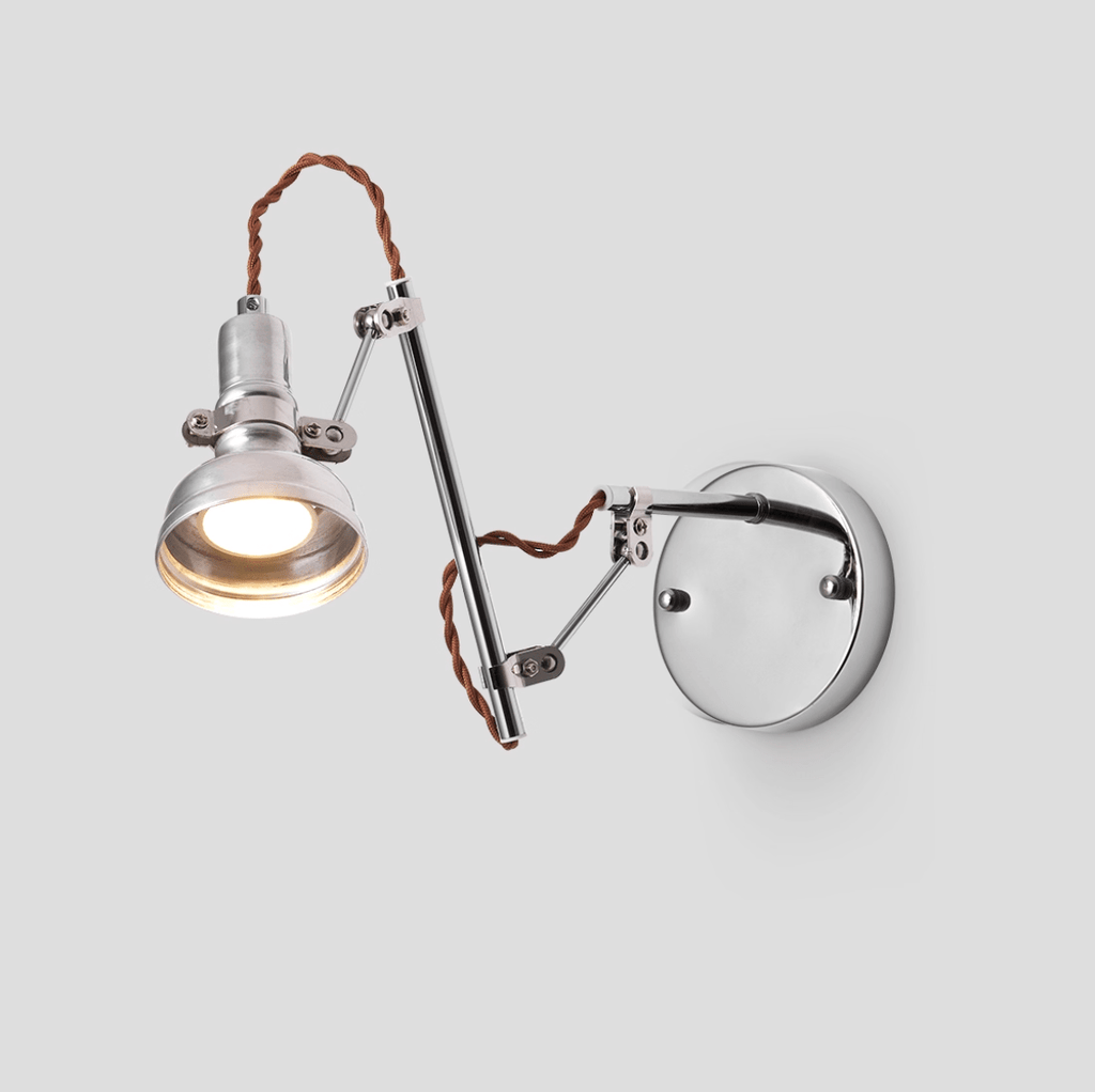 Otto Crane Wall Light, Hardwired Wall Sconce, Metal, Dia 9cm x H 20cm