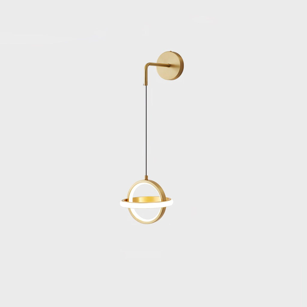 Oval Brass Wall Light, Bedroom Wall Sconce, detail 11