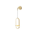 Oval Brass Wall Light, Bedroom Wall Sconce, W 18cm x H 35cm