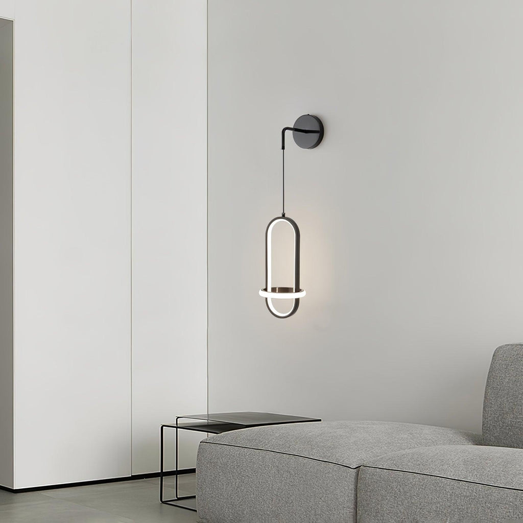Oval Brass Wall Light, Bedroom Wall Sconce, detail 8