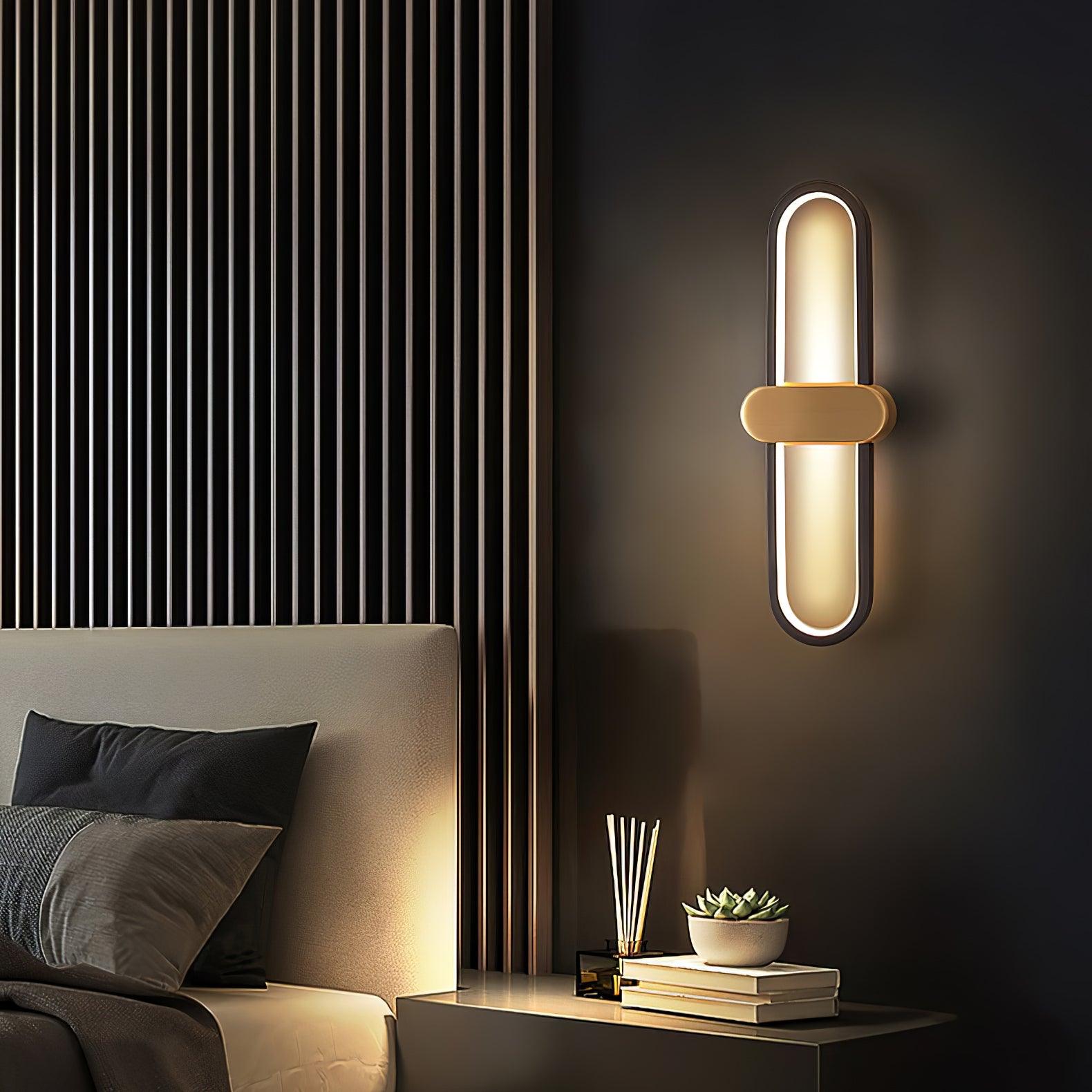 Oval LED Wall Light, Bedroom Wall Sconce, detail 5