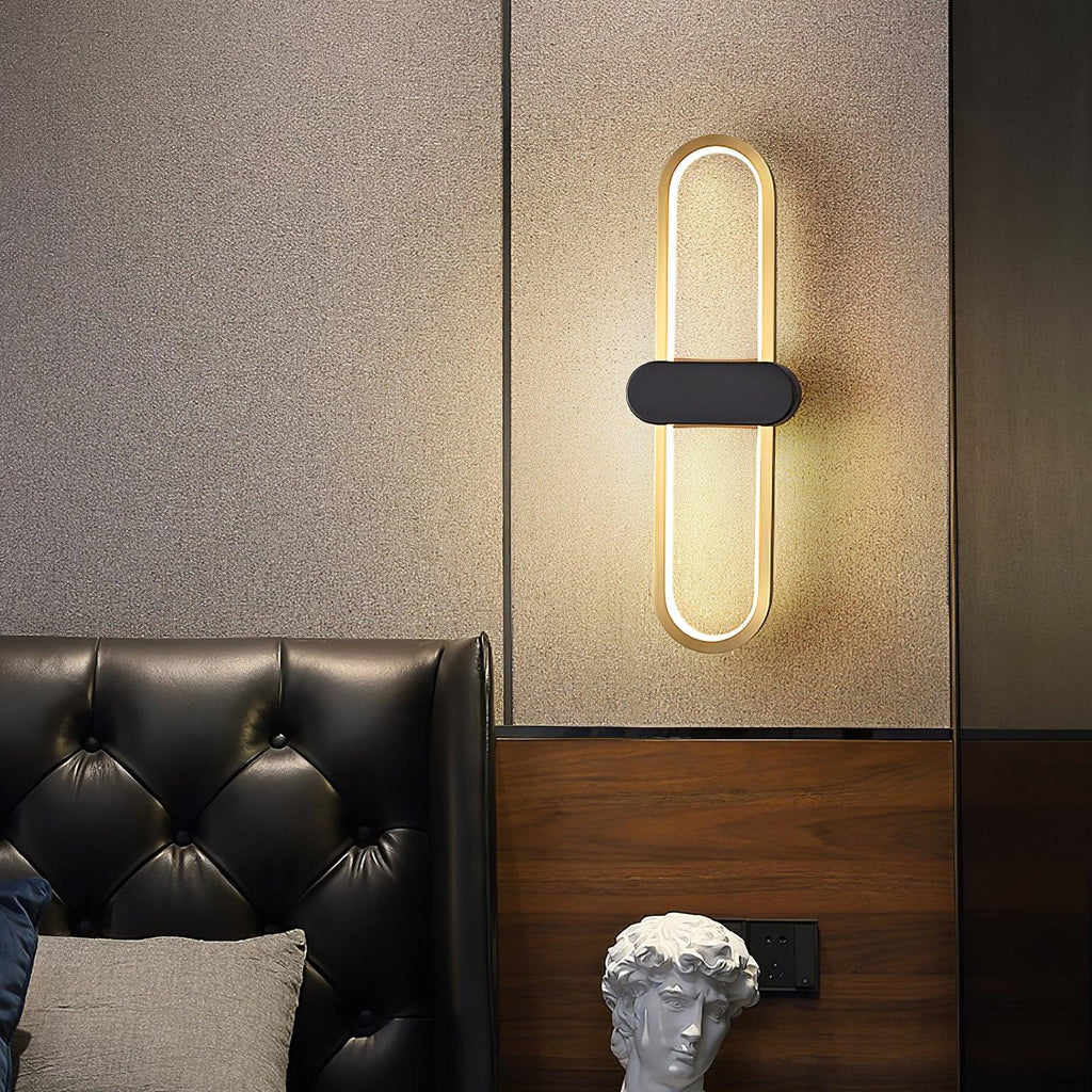 Oval LED Wall Light, Bedroom Wall Sconce, detail 4