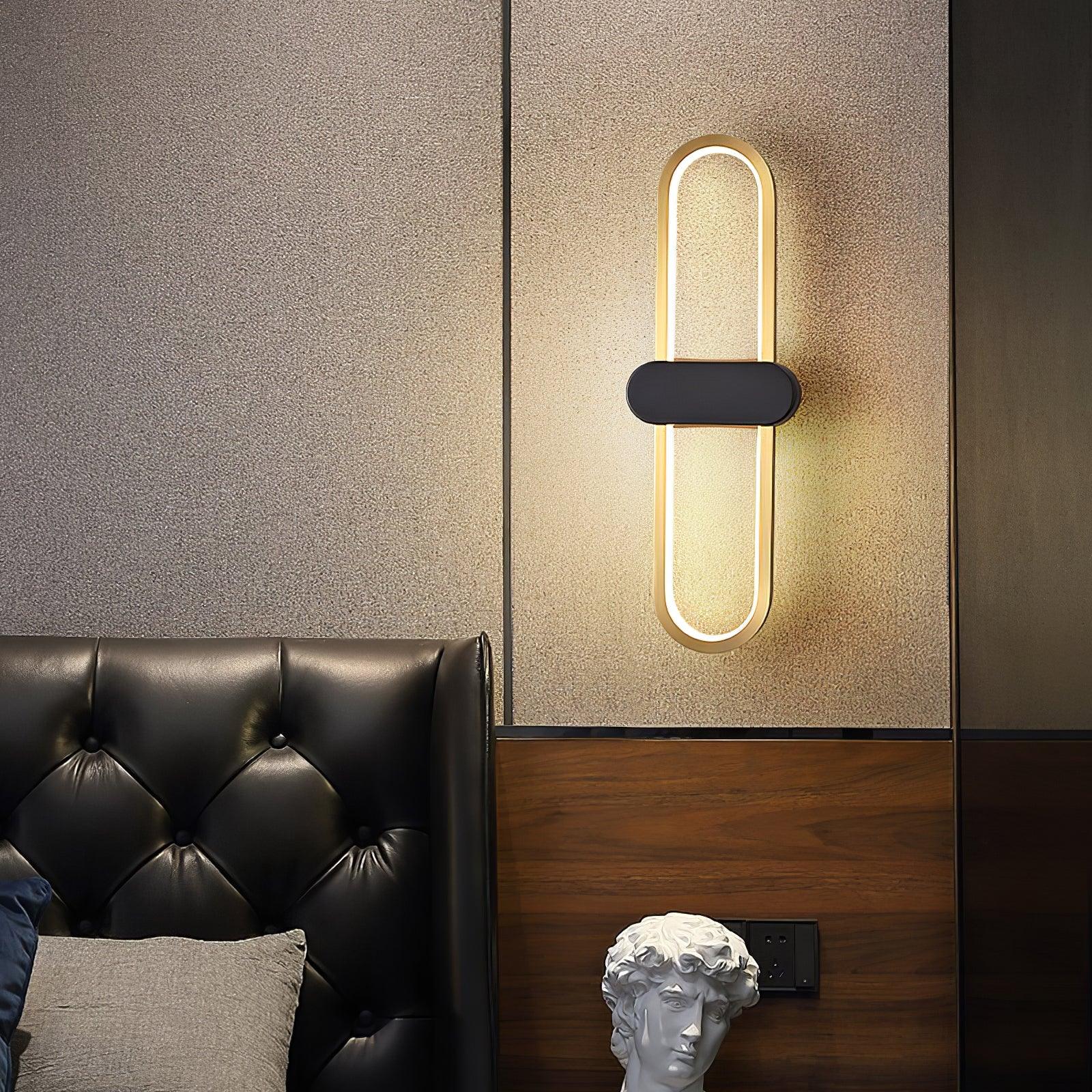 Oval LED Wall Light, Bedroom Wall Sconce, detail 4
