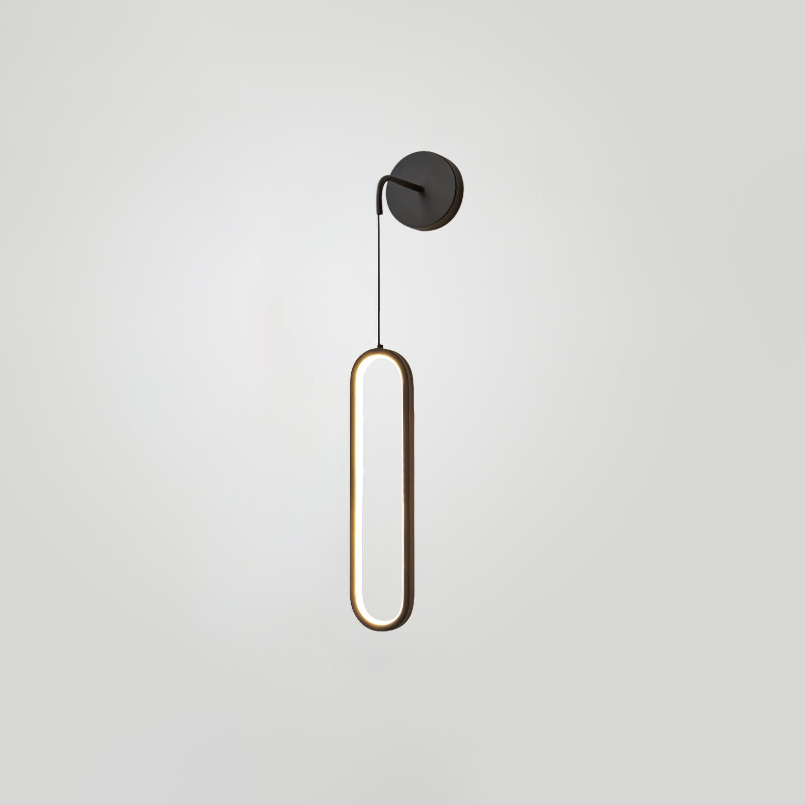 Oval LED Brass Wall Light, Hardwired Wall Sconce, detail 6