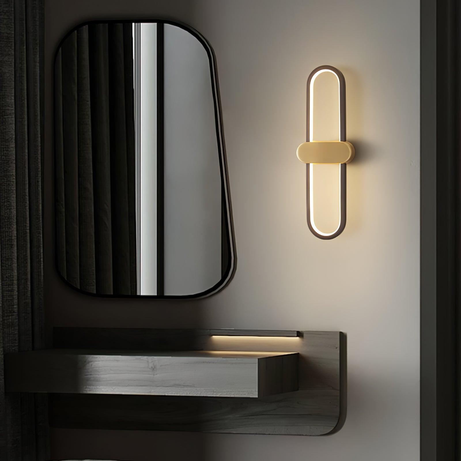 Oval LED Wall Light, Bedroom Wall Sconce, detail 3