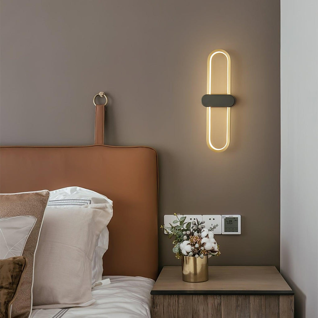 Oval LED Wall Light, Bedroom Wall Sconce, detail 6