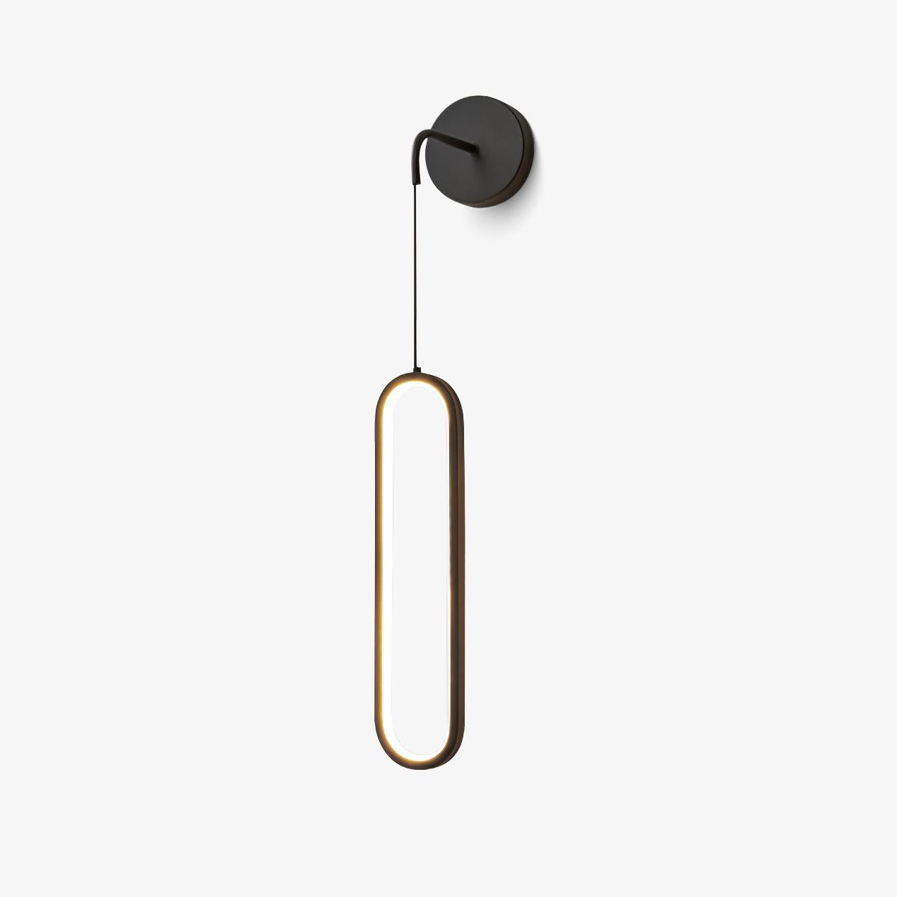 Oval LED Brass Wall Light, Hardwired Wall Sconce, detail 2