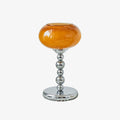 Oval Persimmon Table Lamp, Bedside Table Lamp, Metal, ∅ 7.1″ x H 12.6″
