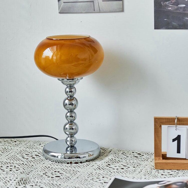 Oval Persimmon Table Lamp, Bedside Table Lamp, detail 3