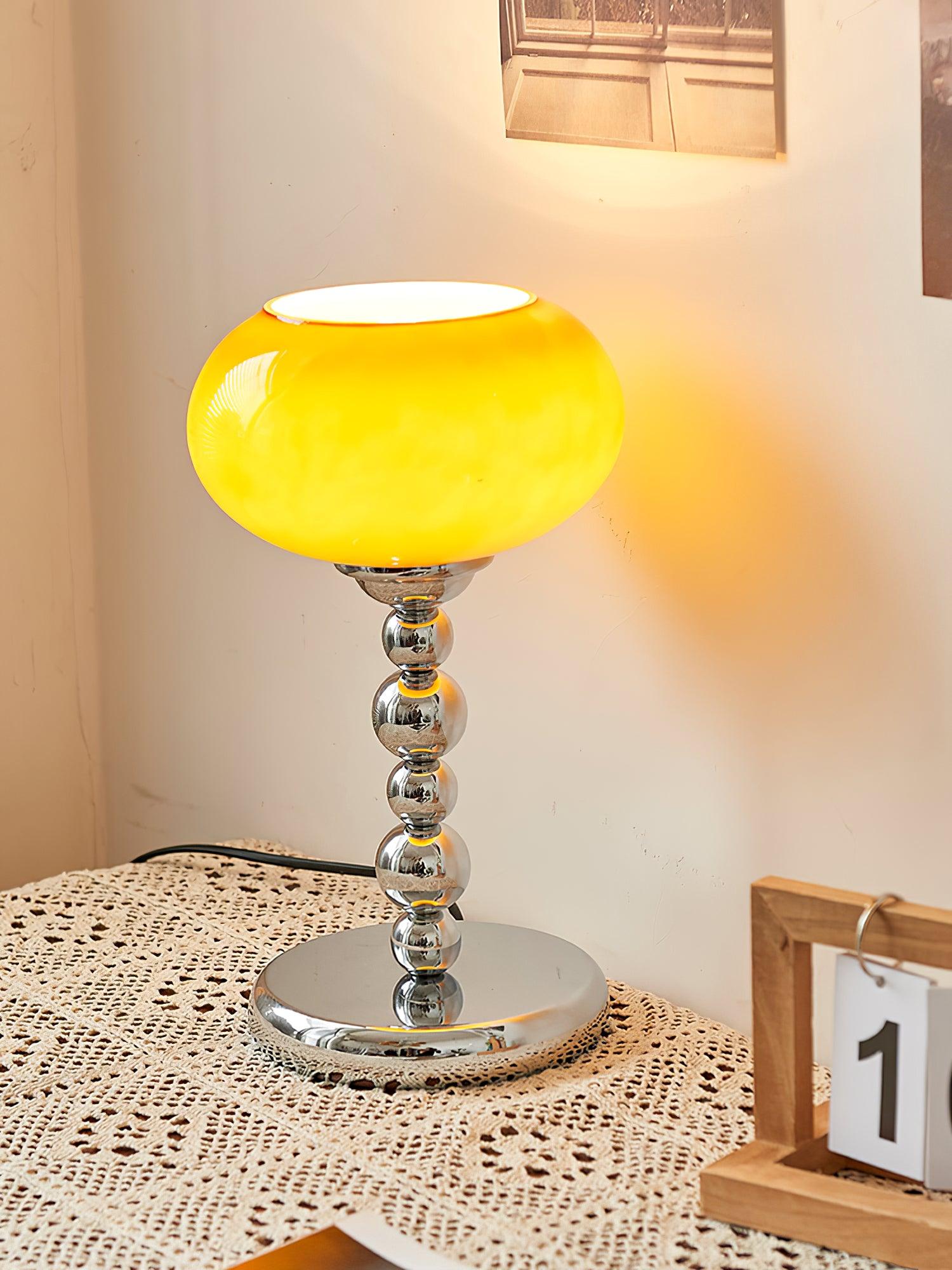Oval Persimmon Table Lamp, Bedside Table Lamp, detail 2