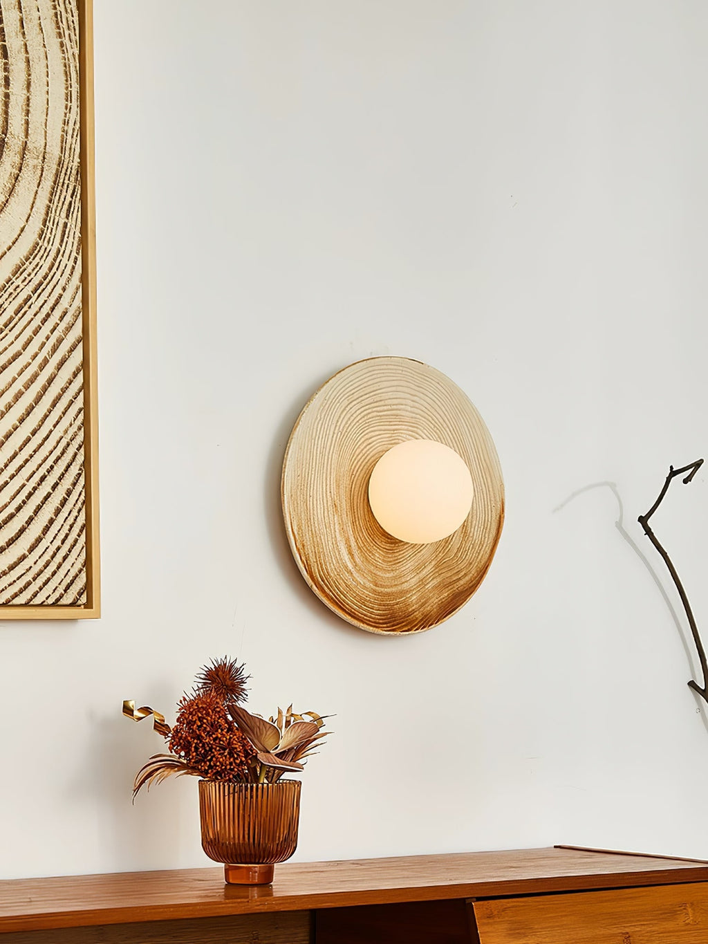 Ovalo Ceramic Wall Light, Hardwired Wall Sconce, detail 10