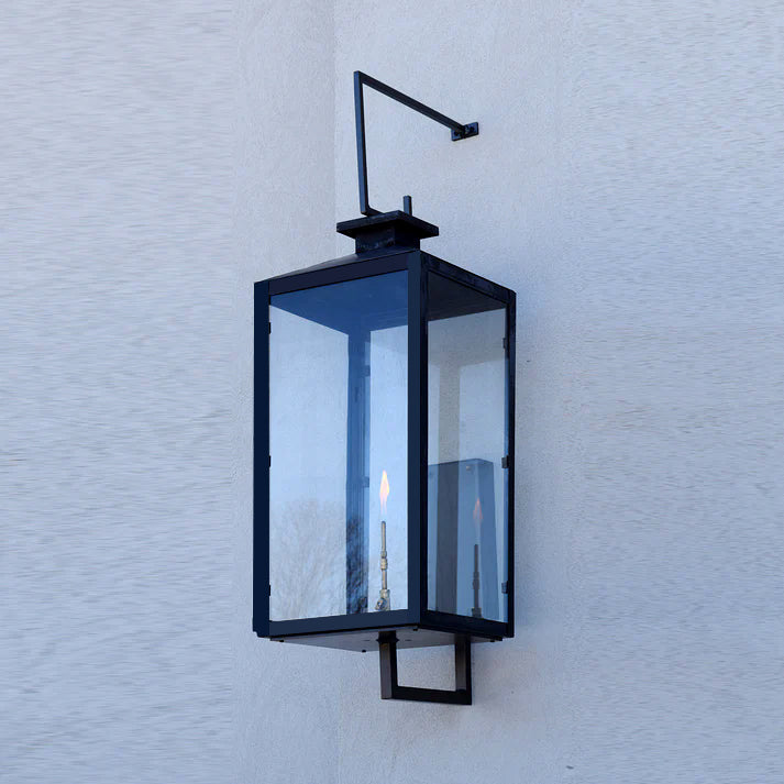 Black Exterior Lantern Lamp, Outdoor Wall Light, detail 7
