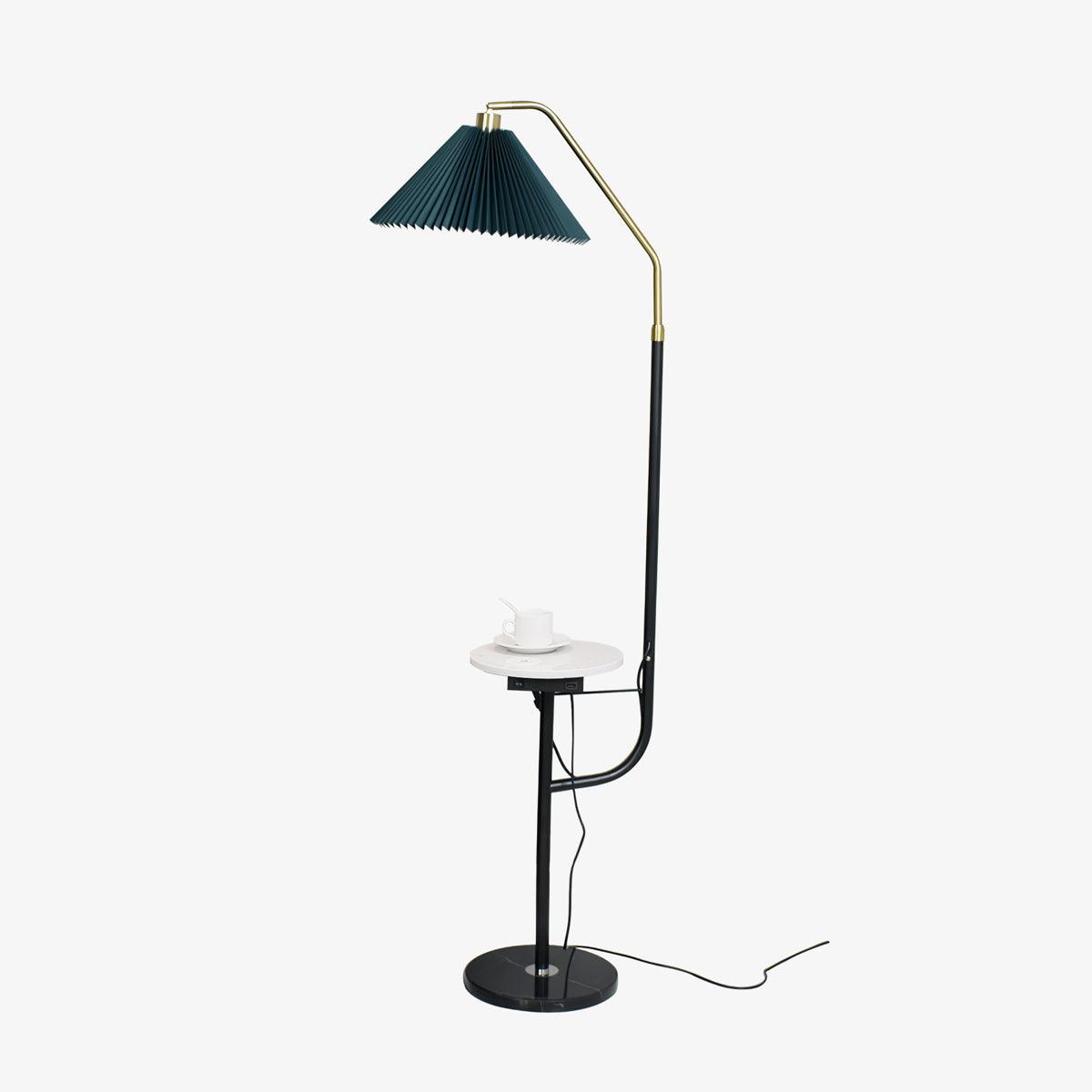 Ozz Floor Light, Floor Lamp, Metal, Marble tabletop: W 21.7″ x H