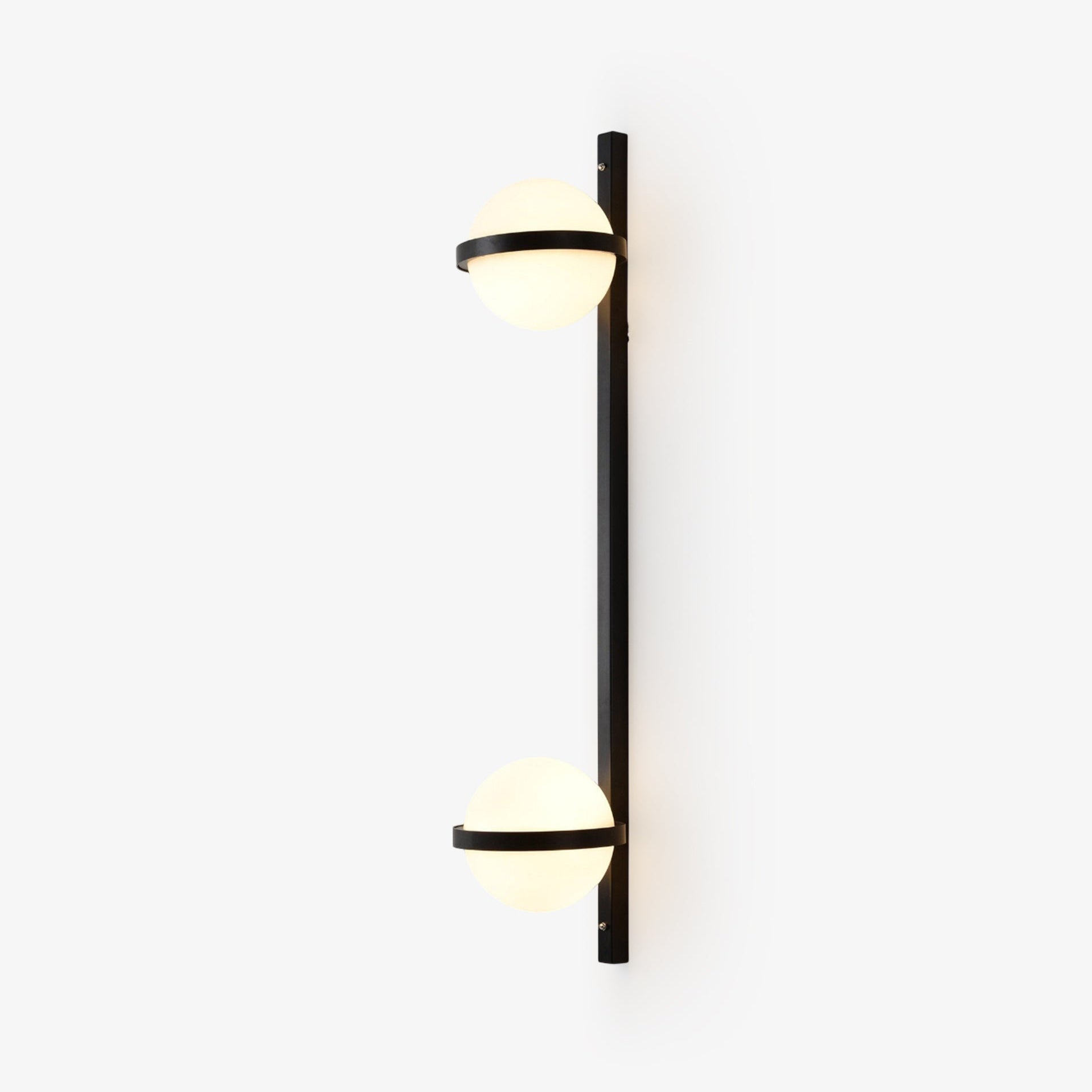 Solstice Orb Wall Light, Hardwired Wall Sconce, Metal, Dia 25cm x H 55cm