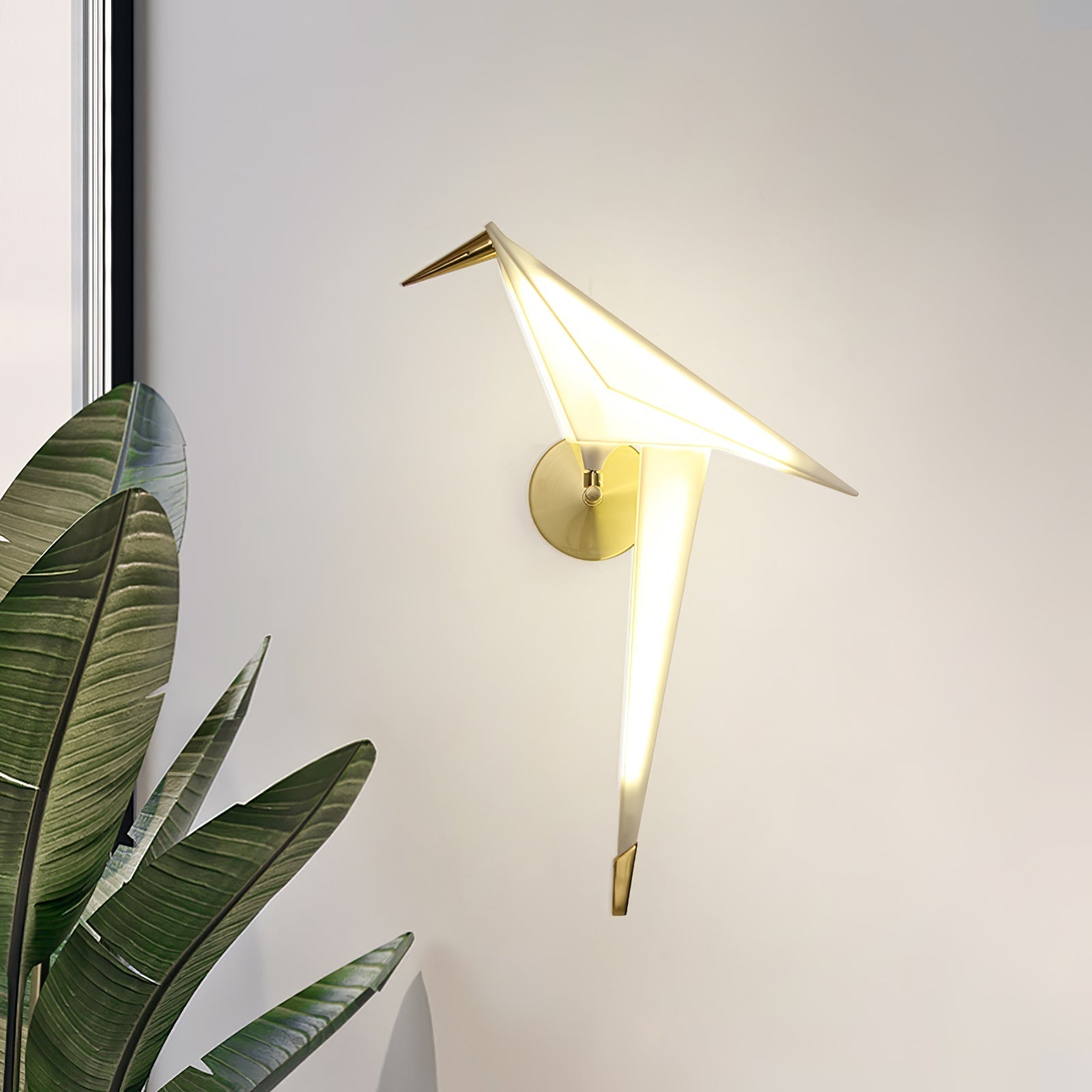 Paper Crane Wall Light, Hardwired Wall Sconce, detail 2