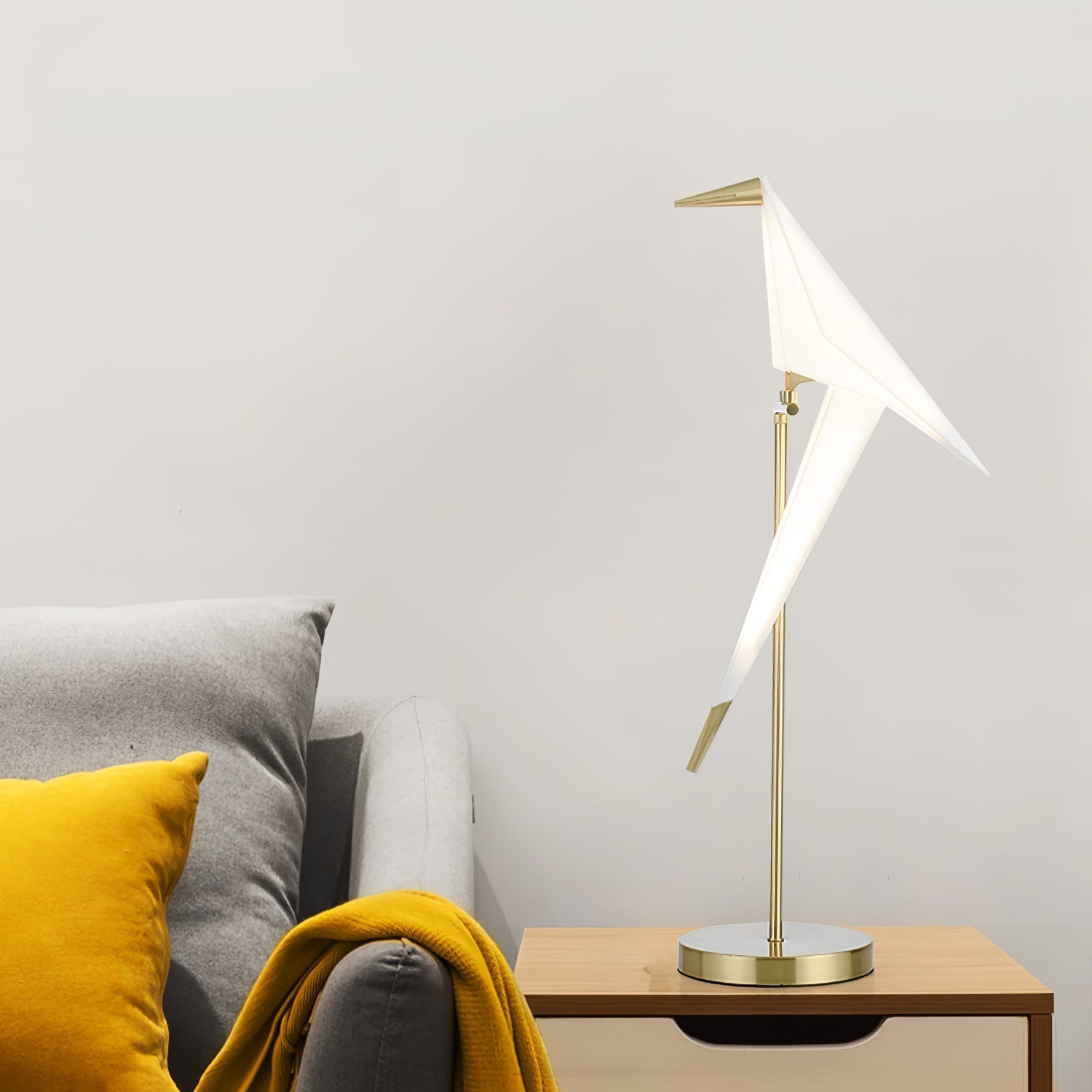 Paper Crane Bird Table Light, Bedside Table Lamp, detail 3