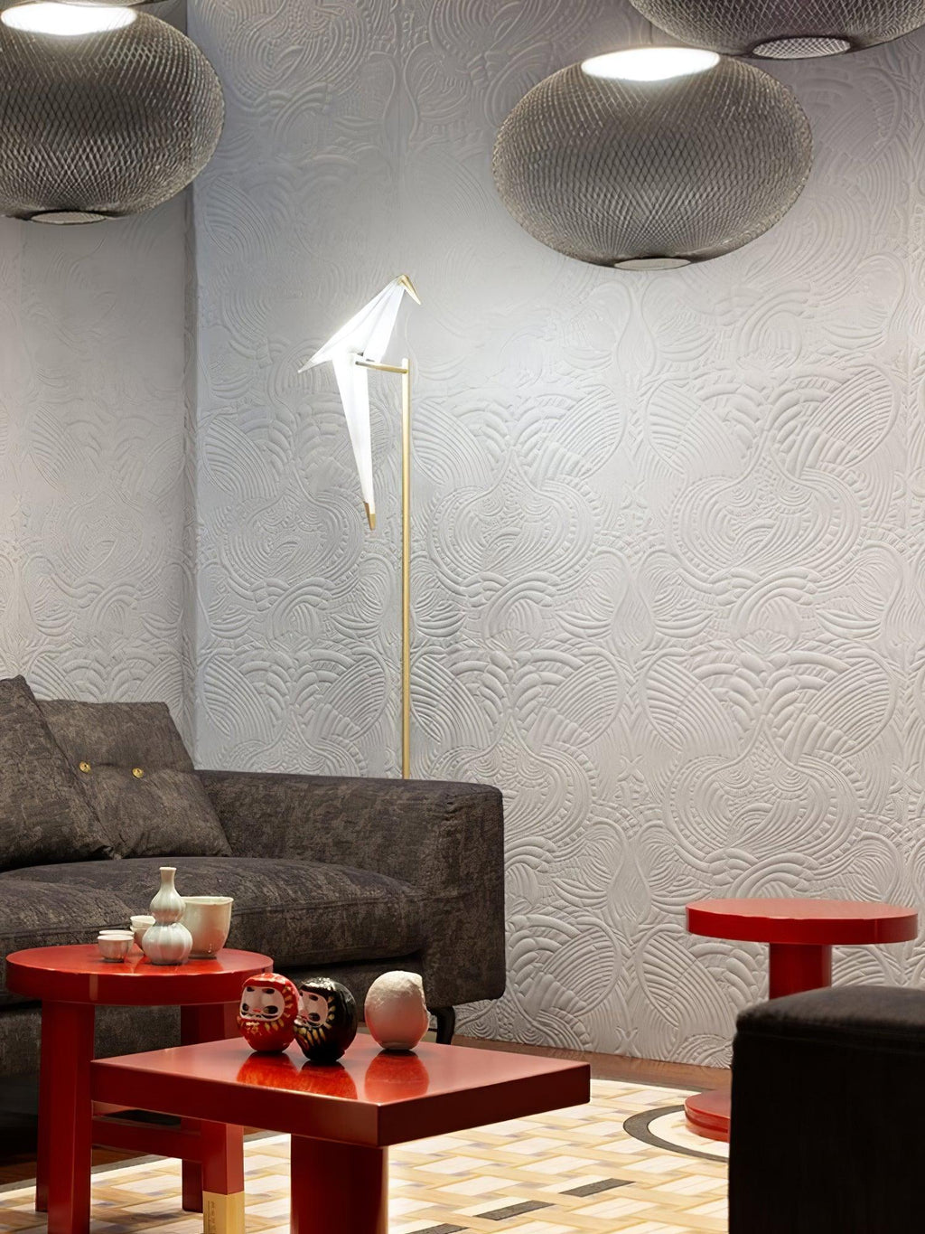 Paper Crane Bird Floor Light, Floor Lamp, detail 4