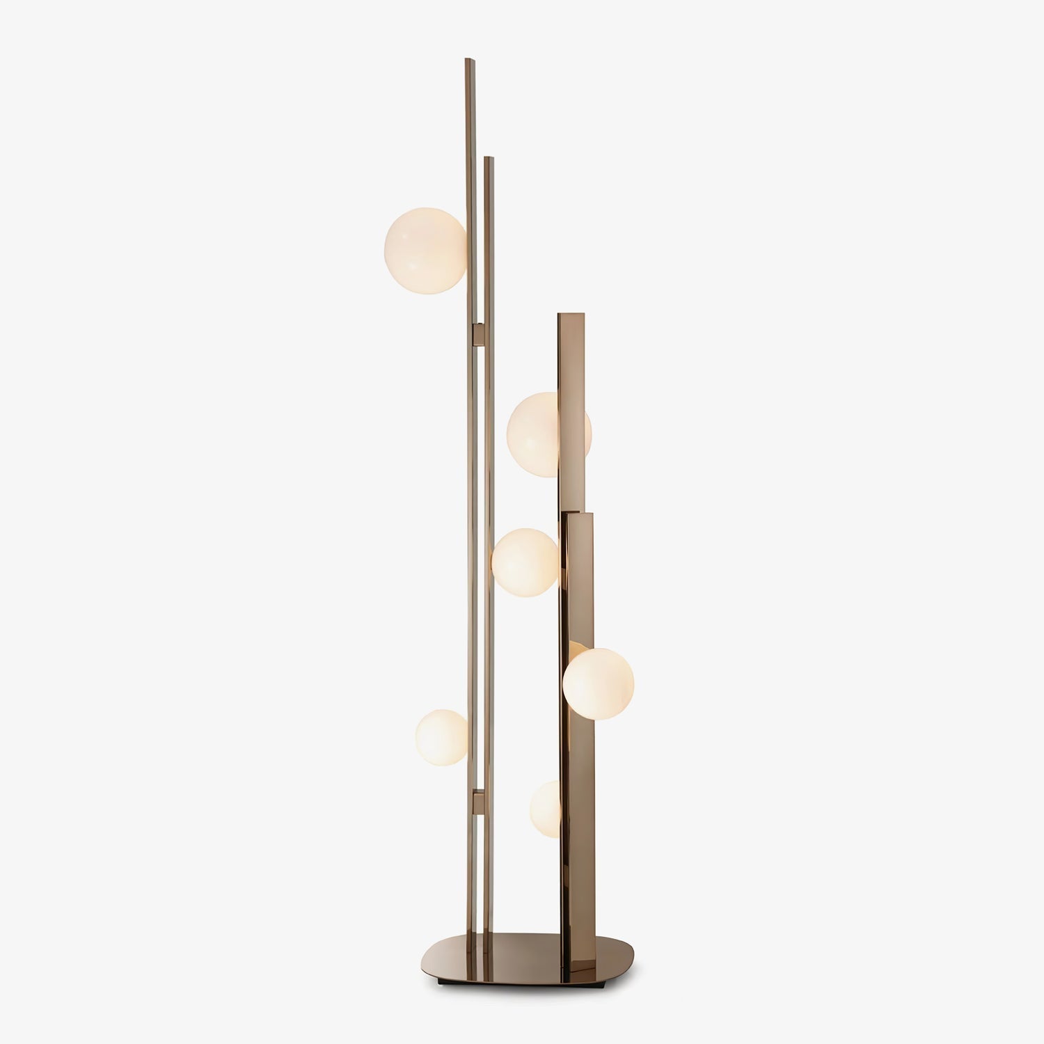Pascal Floor Light, Floor Lamp, Stainless steel, L 46cm x W 30cm x H 160cm