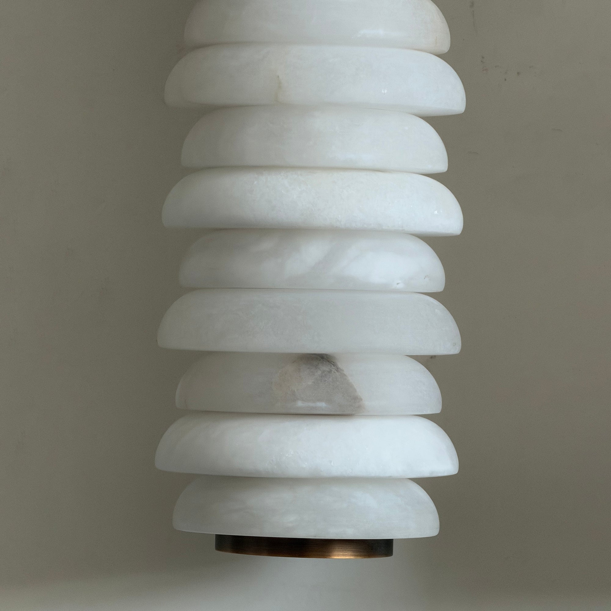 Calla Ribbed Alabaster Wall Light, Hardwired Wall Sconce, detail 31