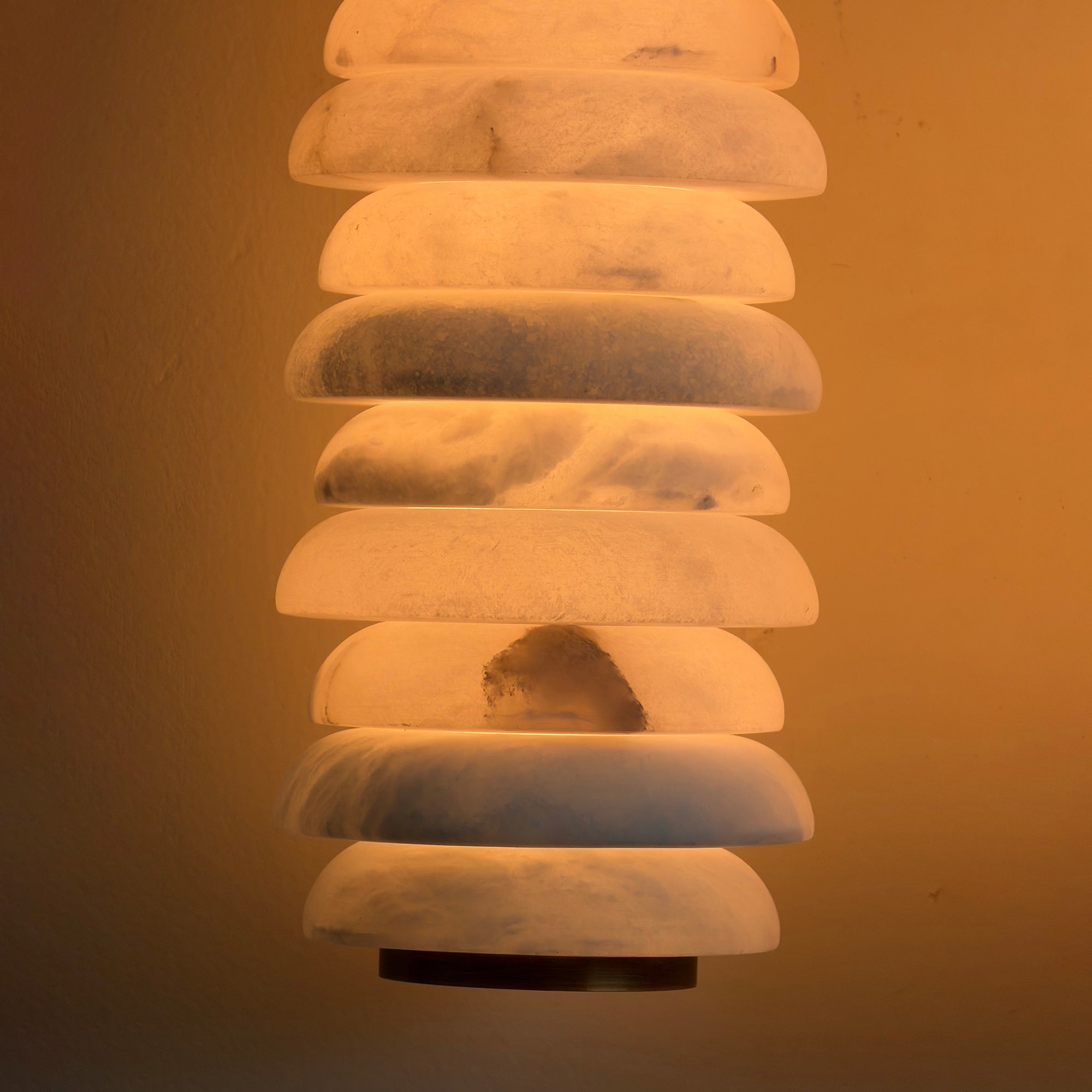 Calla Ribbed Alabaster Wall Light, Hardwired Wall Sconce, detail 30
